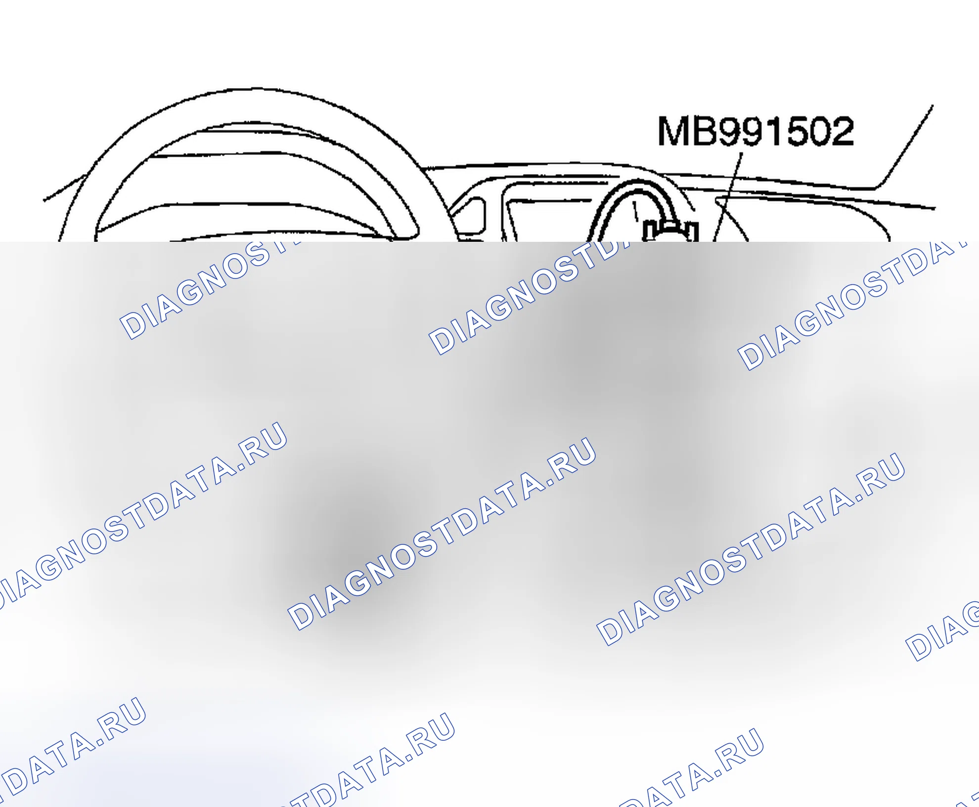 Рис. 159: ПРОВЕРКА ОБОРОТОВ ХОЛОСТОГО ХОДА НА БОРДЮРЕ. Mitsubishi Montero III