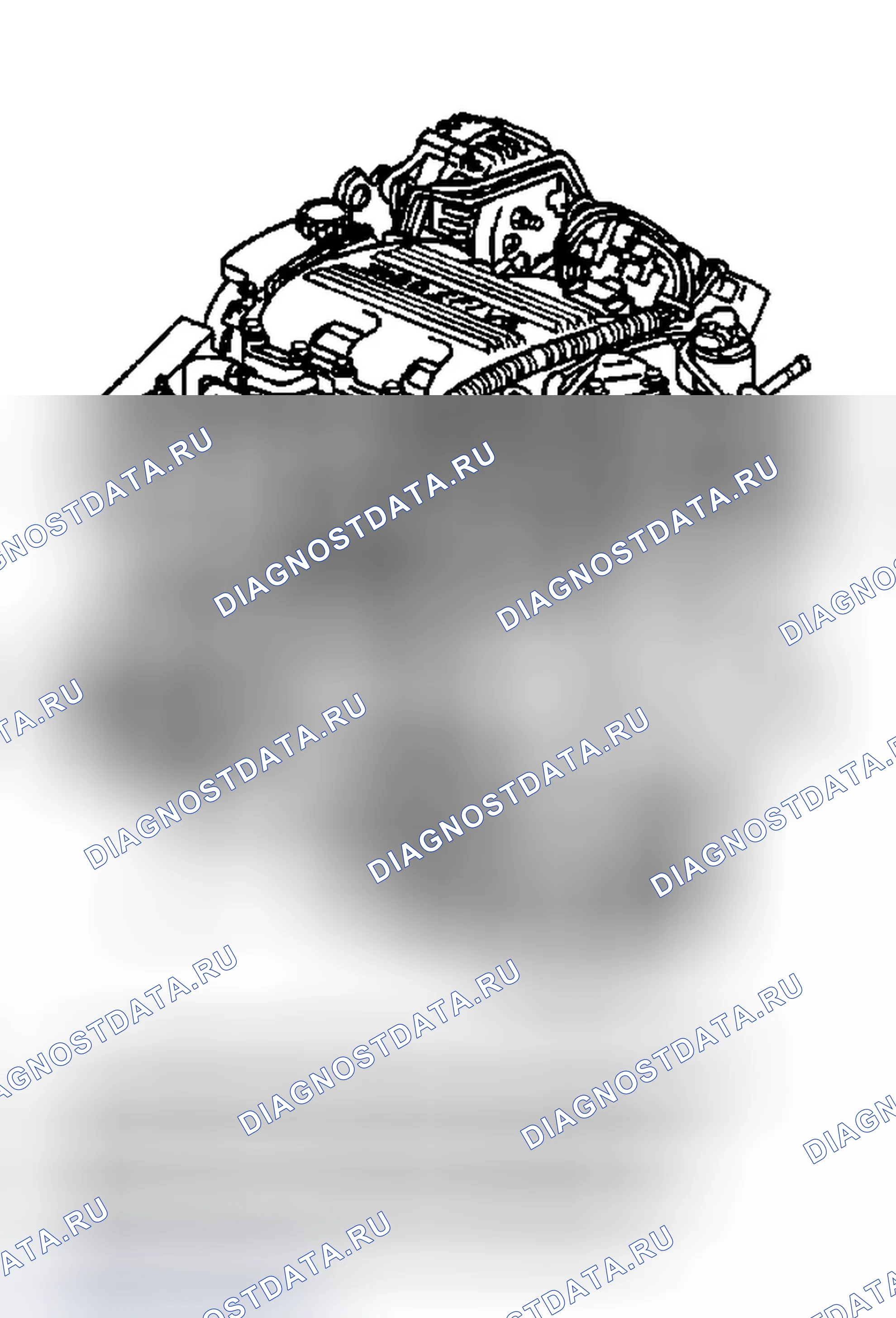 Рис. 3: РАСПОЛОЖЕНИЕ КОДА ДВИГАТЕЛЯ. GMC Sierra 2500 
