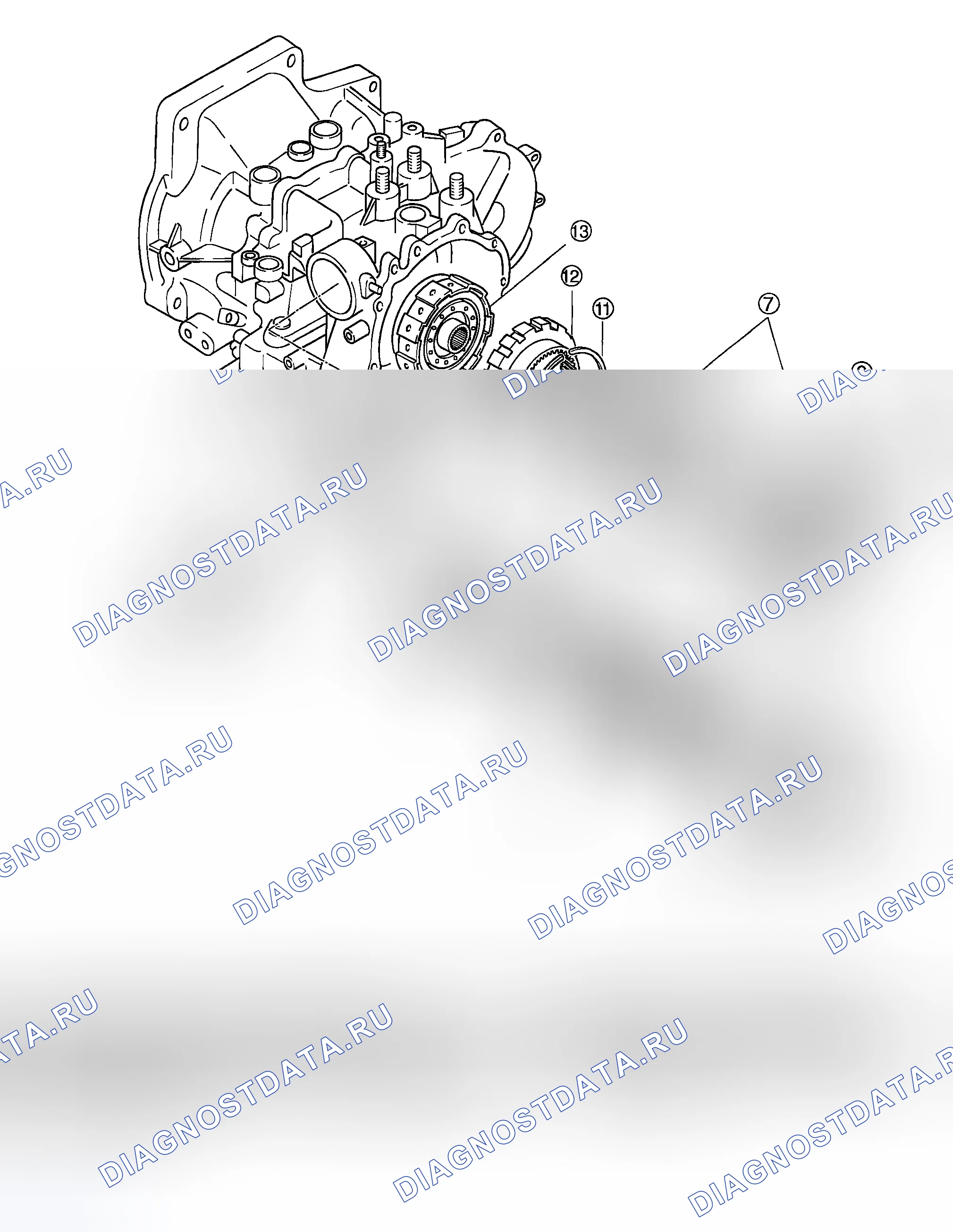 Рис. 270: Идентификация компонентов трансмиссия (2 из 4). Kia Rio I