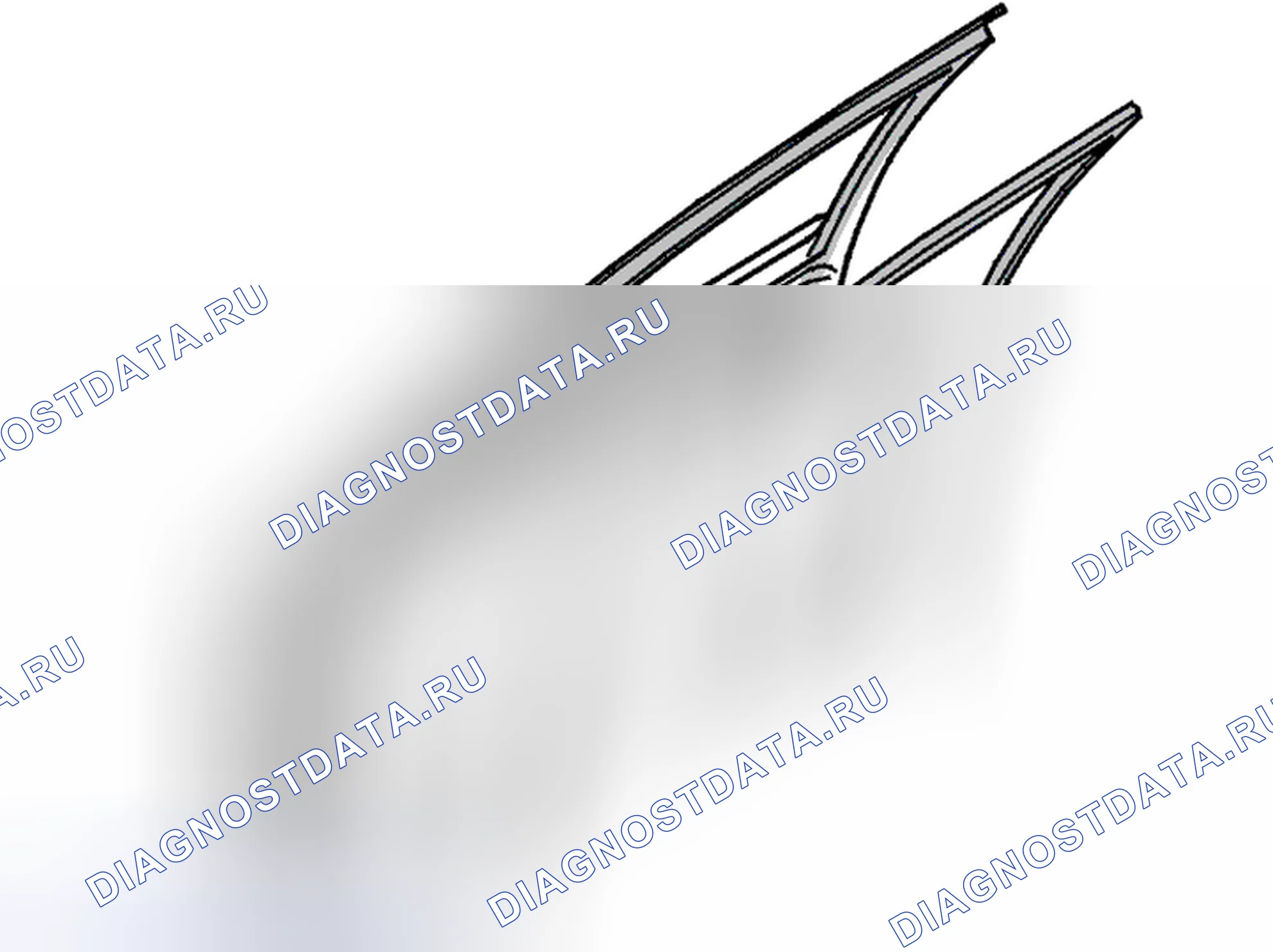 Рис. 1116: Замена погодной полосы на боковом окне. Volvo V70 II