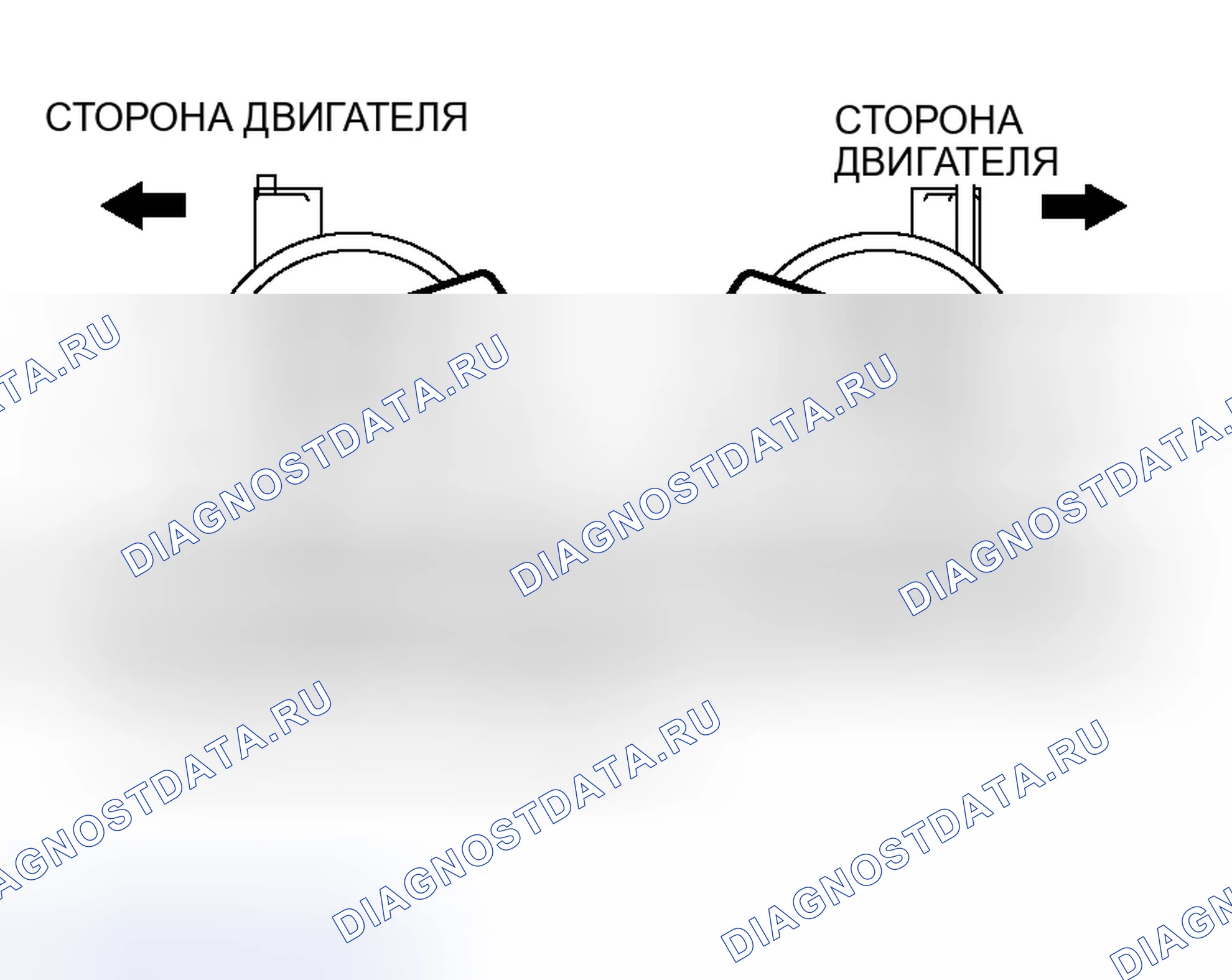 Рис. 35: > > B < < МОНТАЖ ПЕРЕДНЕГО МОНТАЖНОГО КРОНШТЕЙНА ДВИГАТЕЛЯ И СТОПОРОВ ПОДУШЕК В СБОРЕ. Mitsubishi Lancer IX рестайлинг