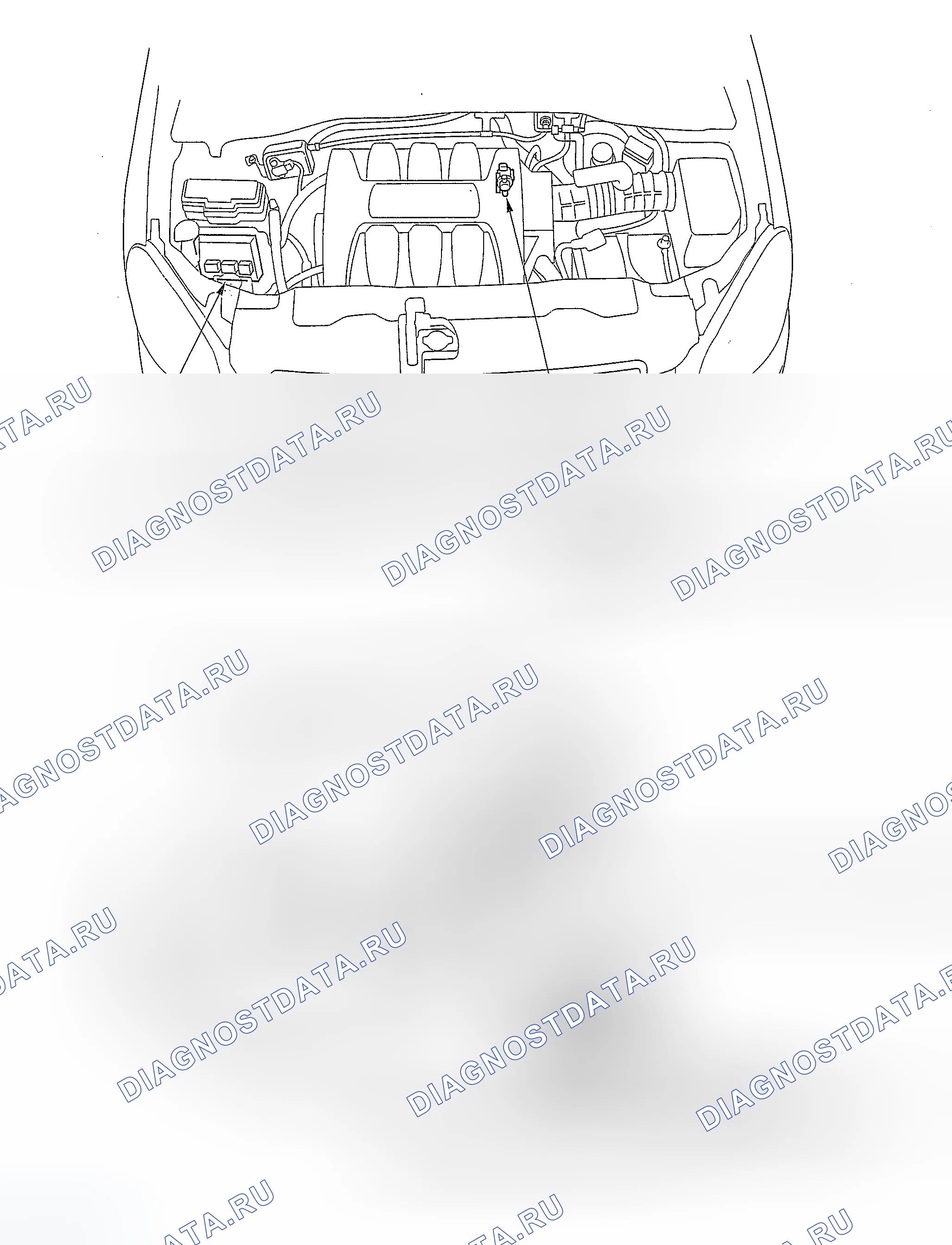 Рис. 23: Указатель расположения компонентов. Honda Pilot I рестайлинг