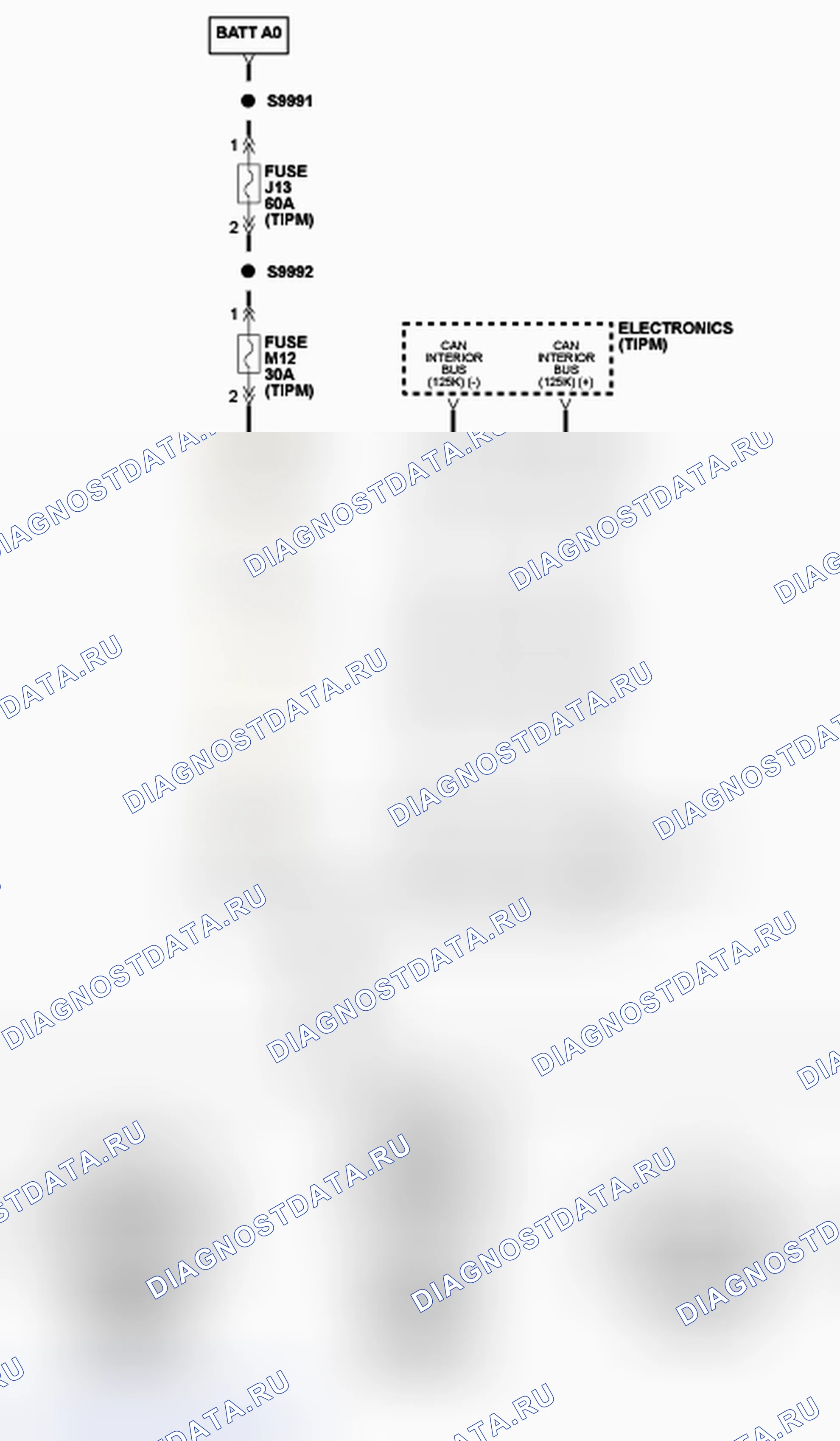 Рис. 55: ОТСУТСТВИЕ ОТКЛИКА ОТ УСИЛИТЕЛЯ (УСИЛИТЕЛЬ). Dodge Grand Caravan V