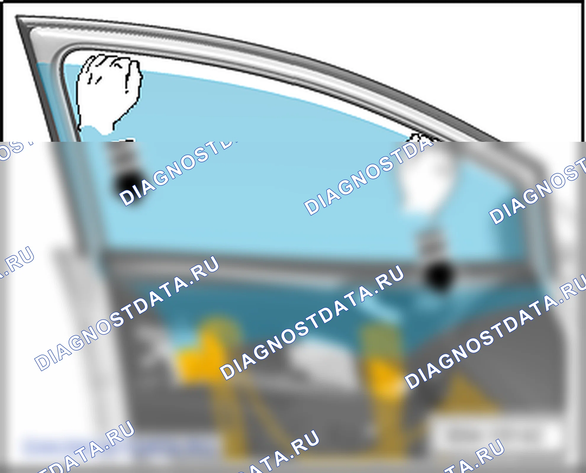 Окна передней двери. SEAT Ibiza IV