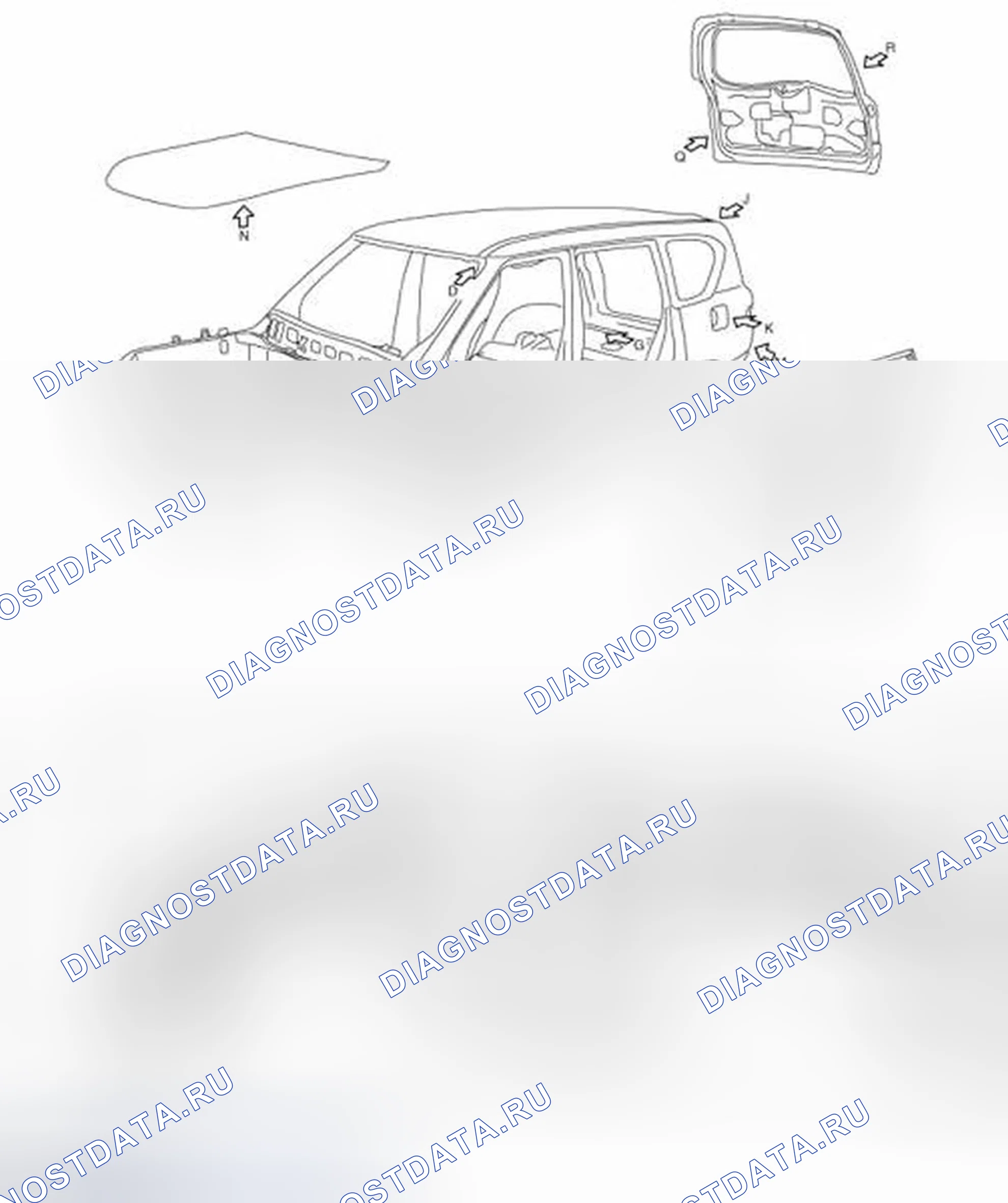 Рис. 27: Уплотнение корпуса. Infiniti QX56 II