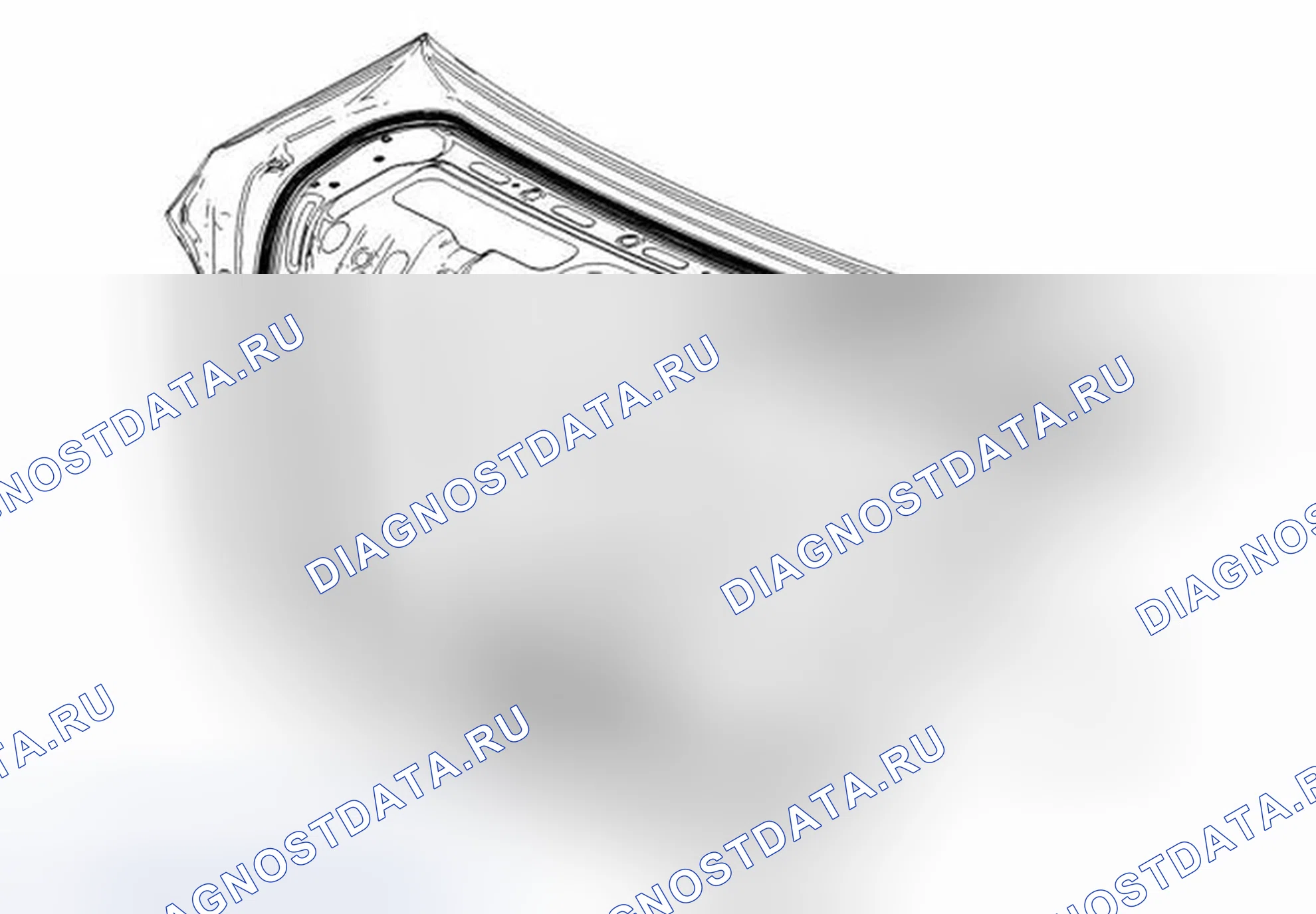 Рис. 49: Внутренние компоненты Decklid (седан). Chevrolet Sonic I