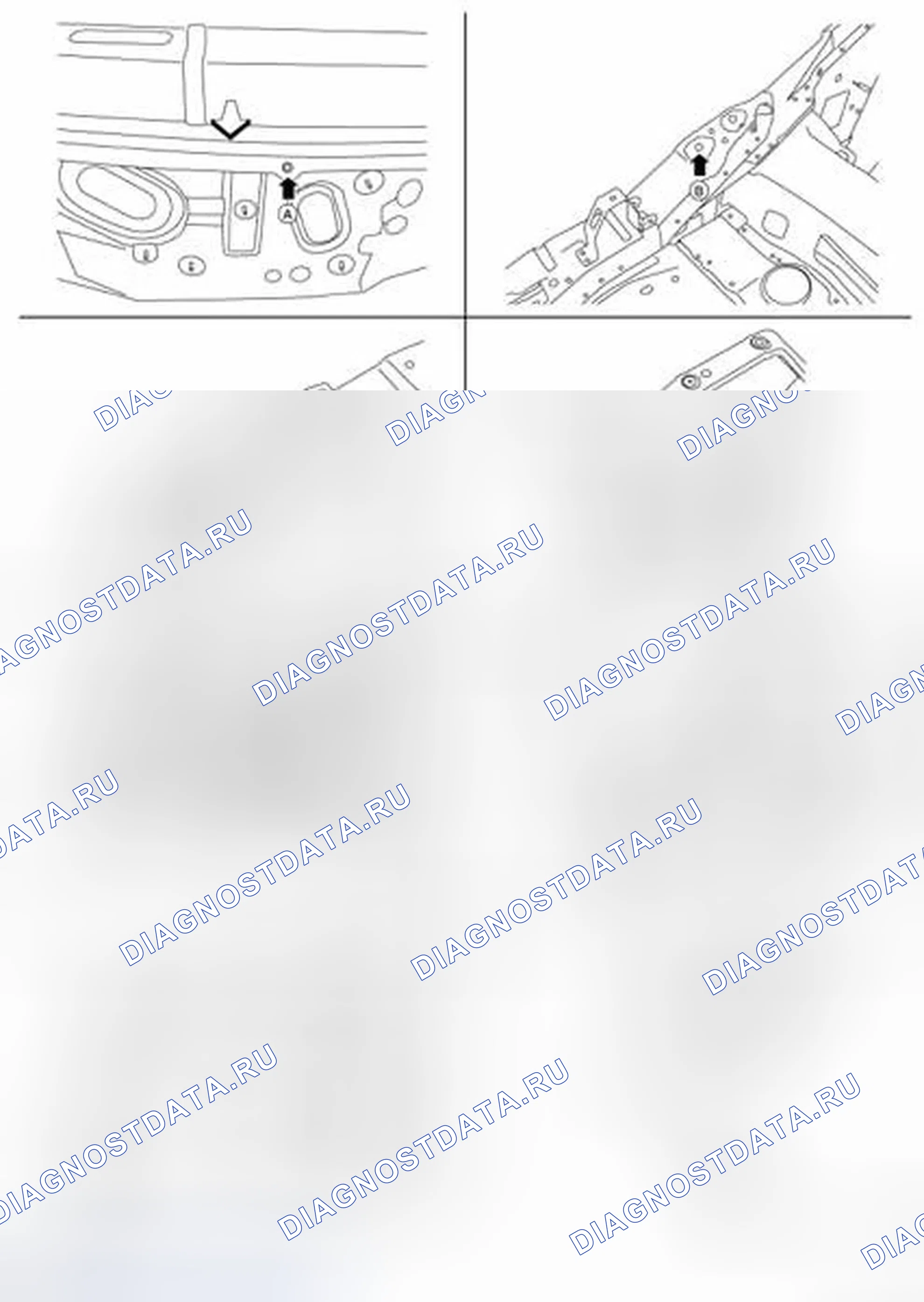 Рис. 150: ТОЧКИ ИЗМЕРЕНИЯ. Infiniti QX60 I