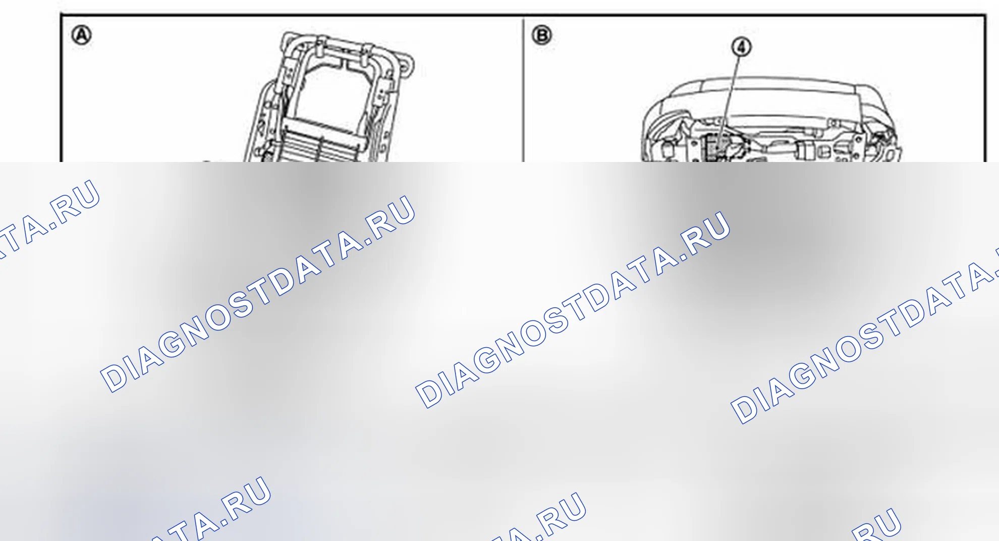 Рис. 56: СИСТЕМА Питание Сиденье: Расположение компонентов. Infiniti M37 IV