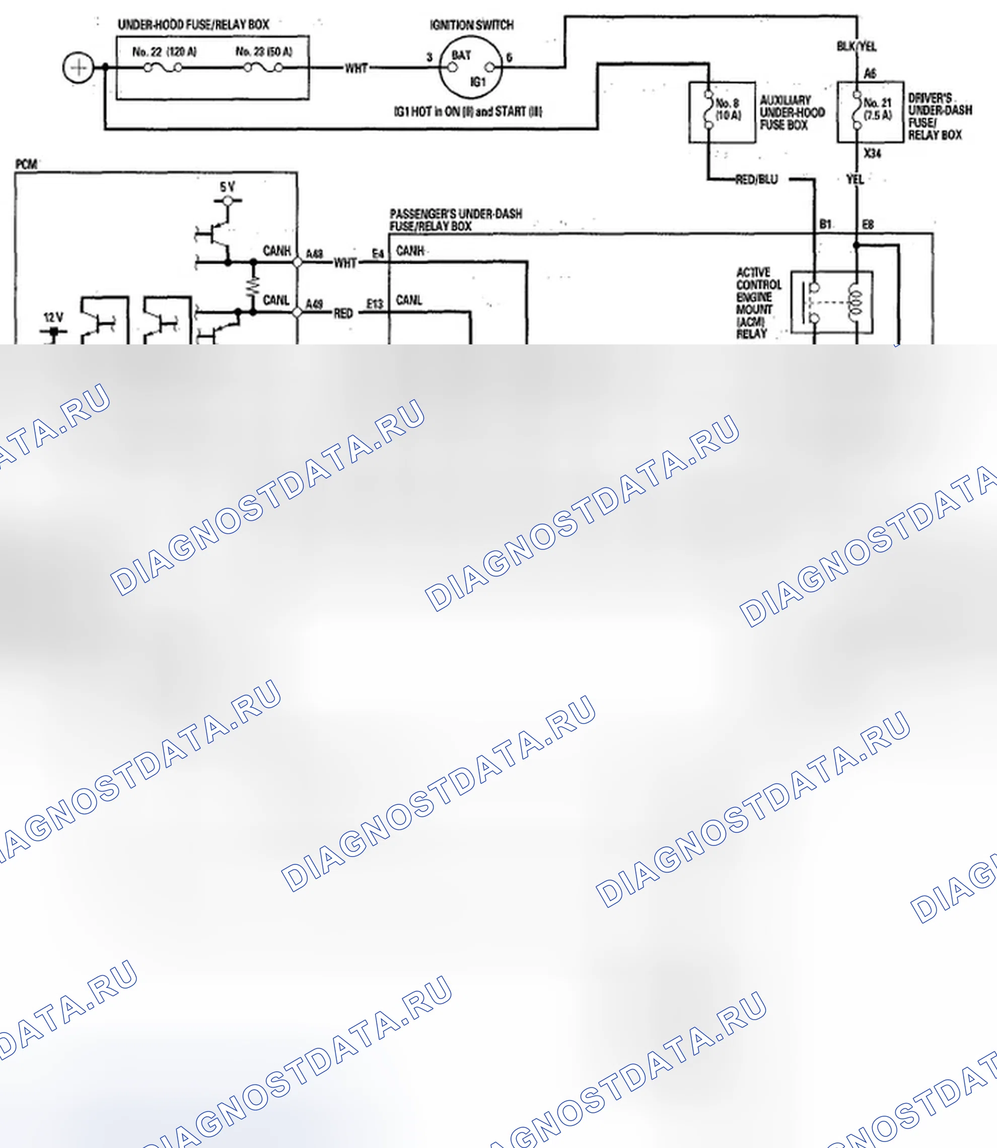 Рис. 678: Принципиальная схема. Honda Odyssey IV