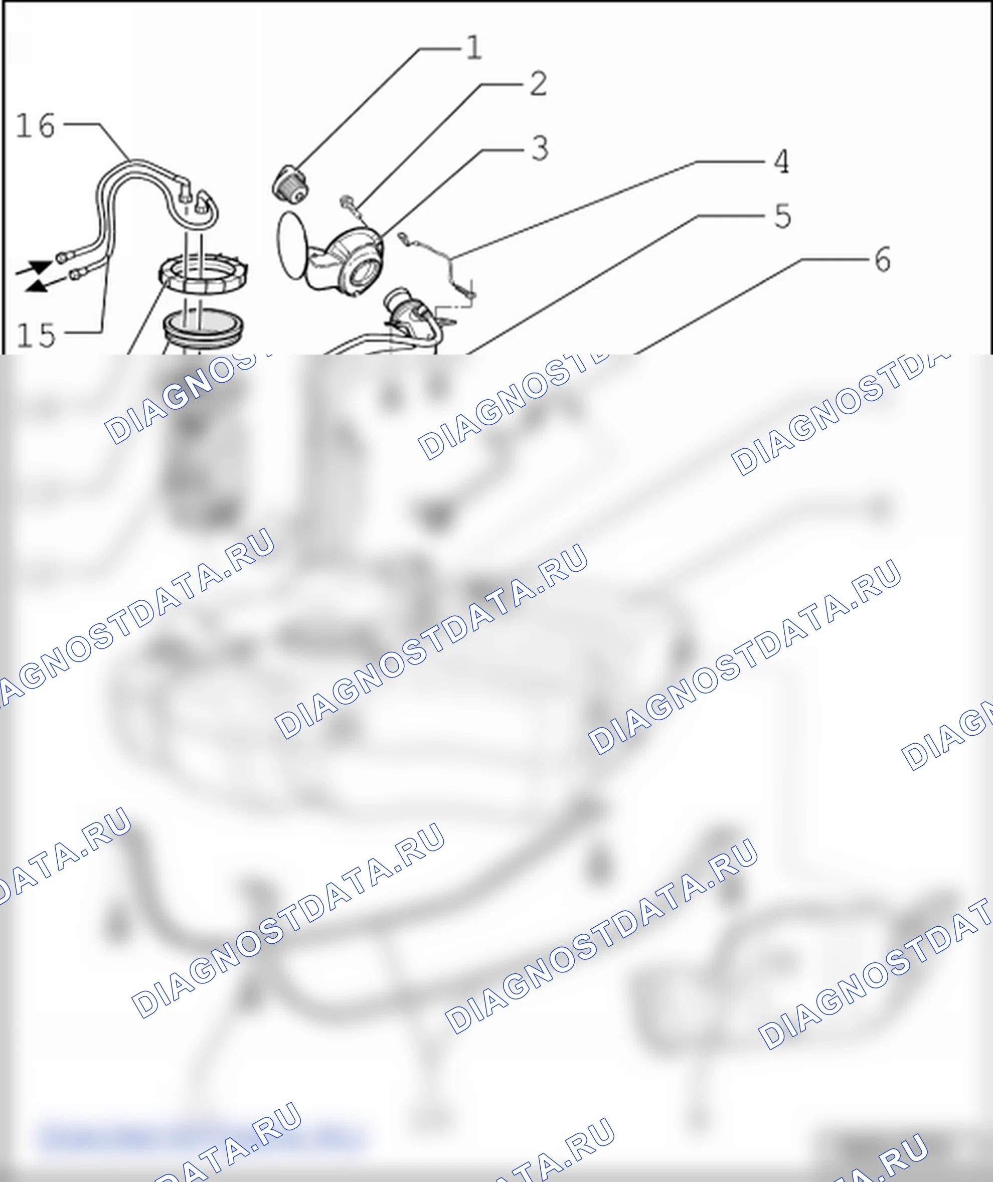 Элементы топливной системы (Touran). Volkswagen Touran I
