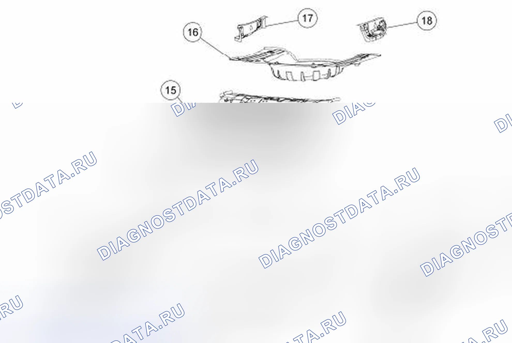 Рис. 65: Днище кузова - заднее. Hyundai Lafesta I