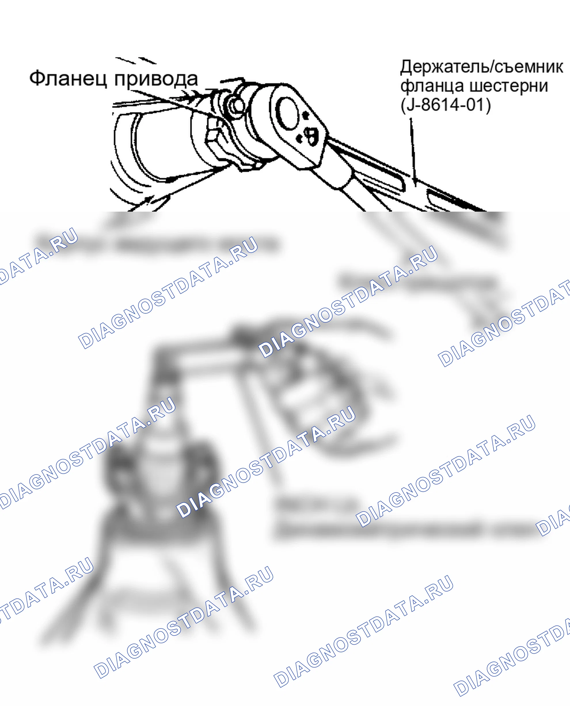 Рис. 37: Узел ведущей шестерни и предварительная нагрузка. GMC Suburban K2500 