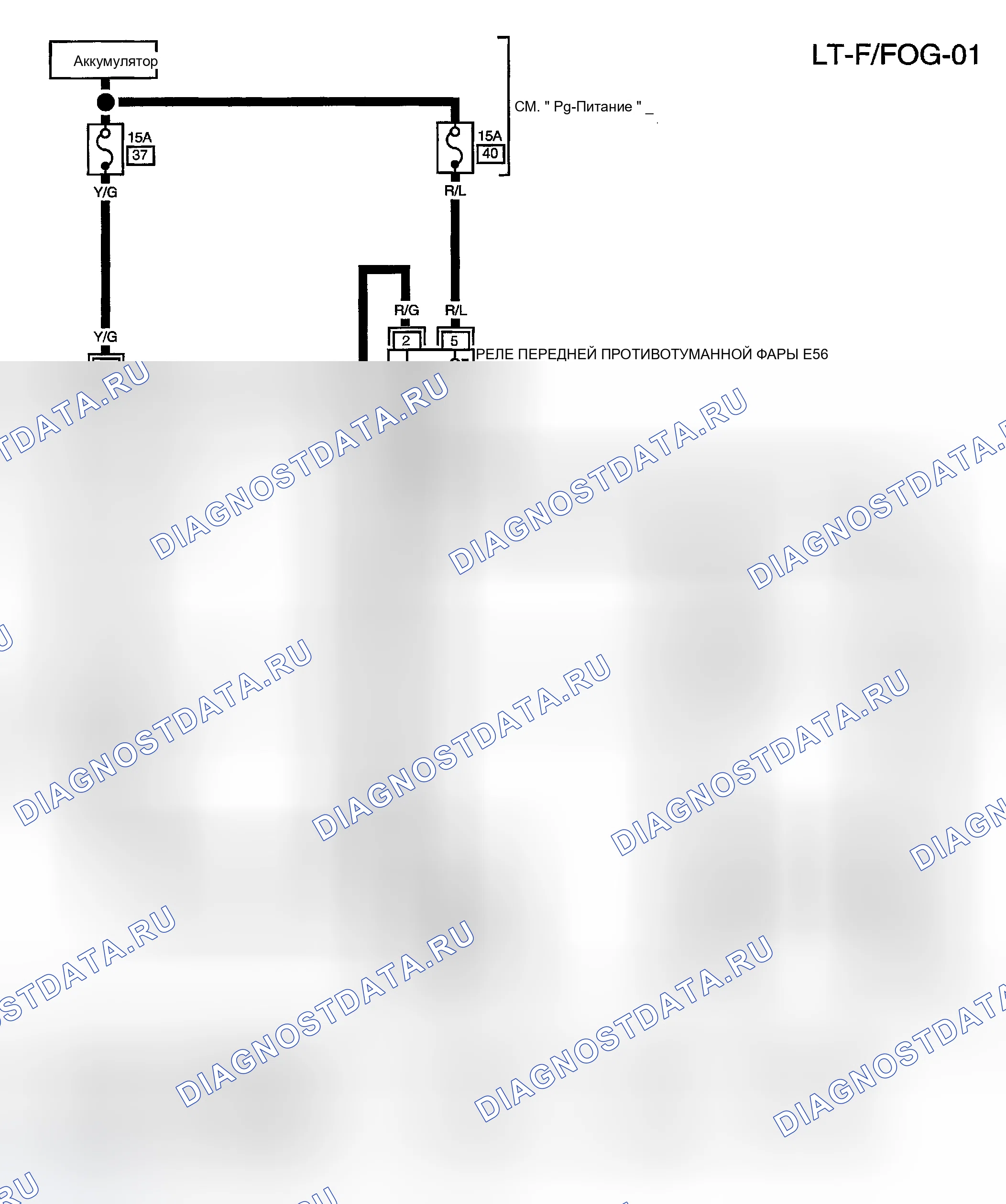 Рис. 4: электросхема - LT-F / FOG. Honda Odyssey (North America) I
