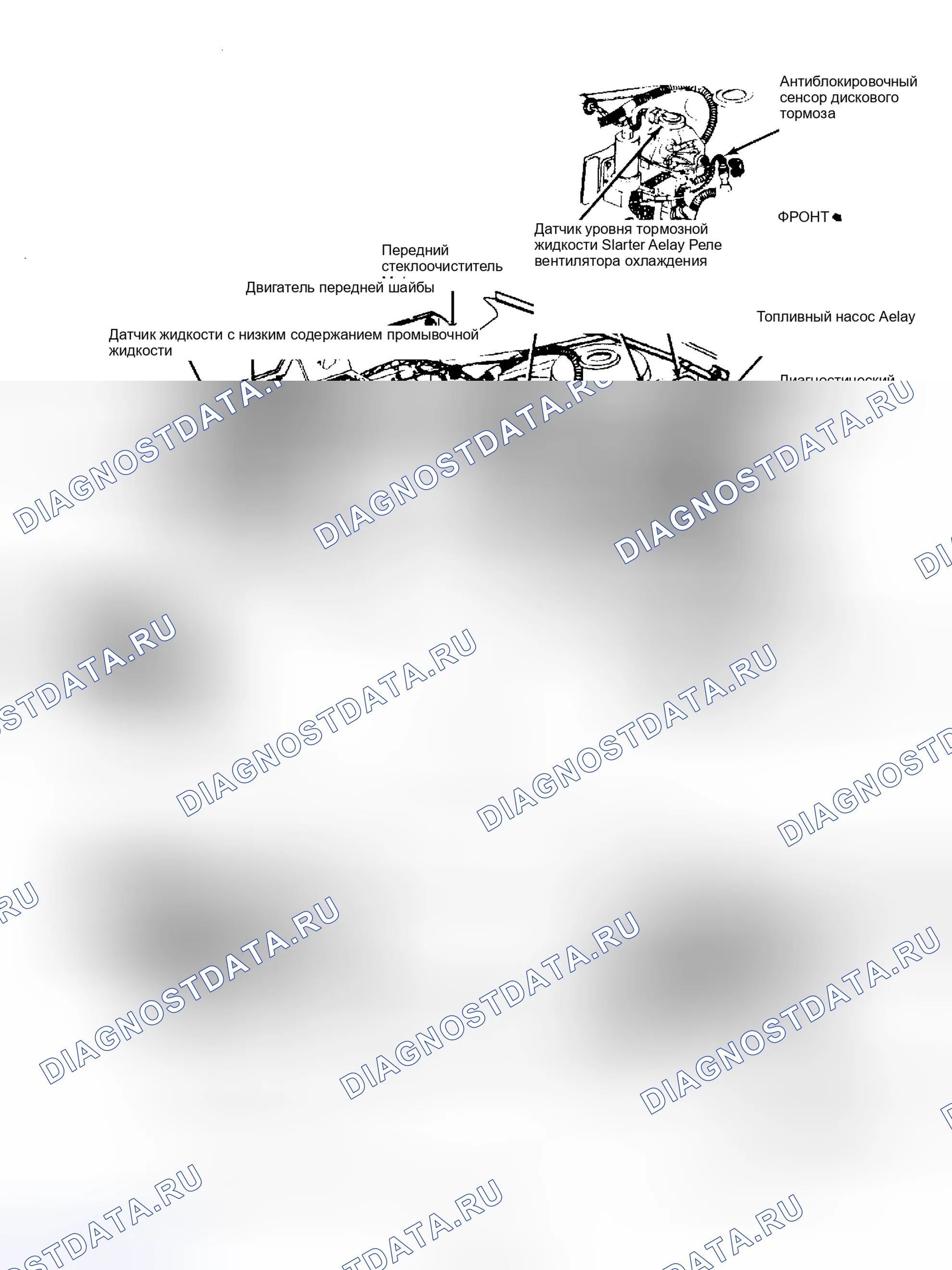Рис. 14: Расположение компонентов (2 из 14). Chrysler New Yorker Turbo 
