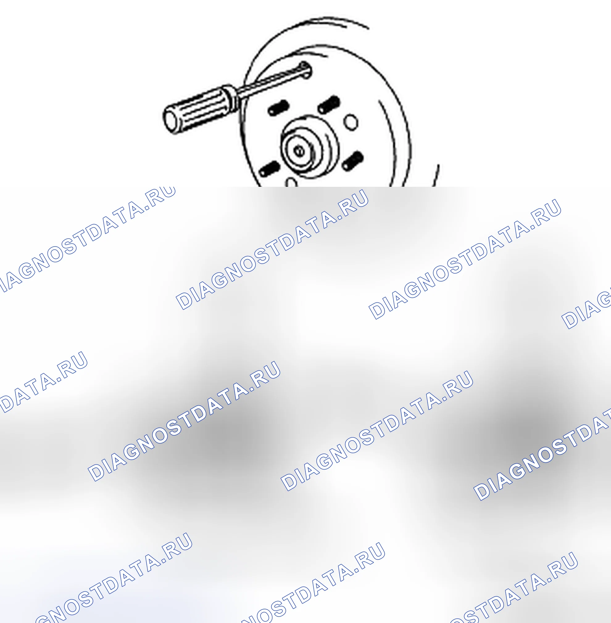Рис. 9: Примечание по снятию дисковой пластины. Mazda CX-9 I