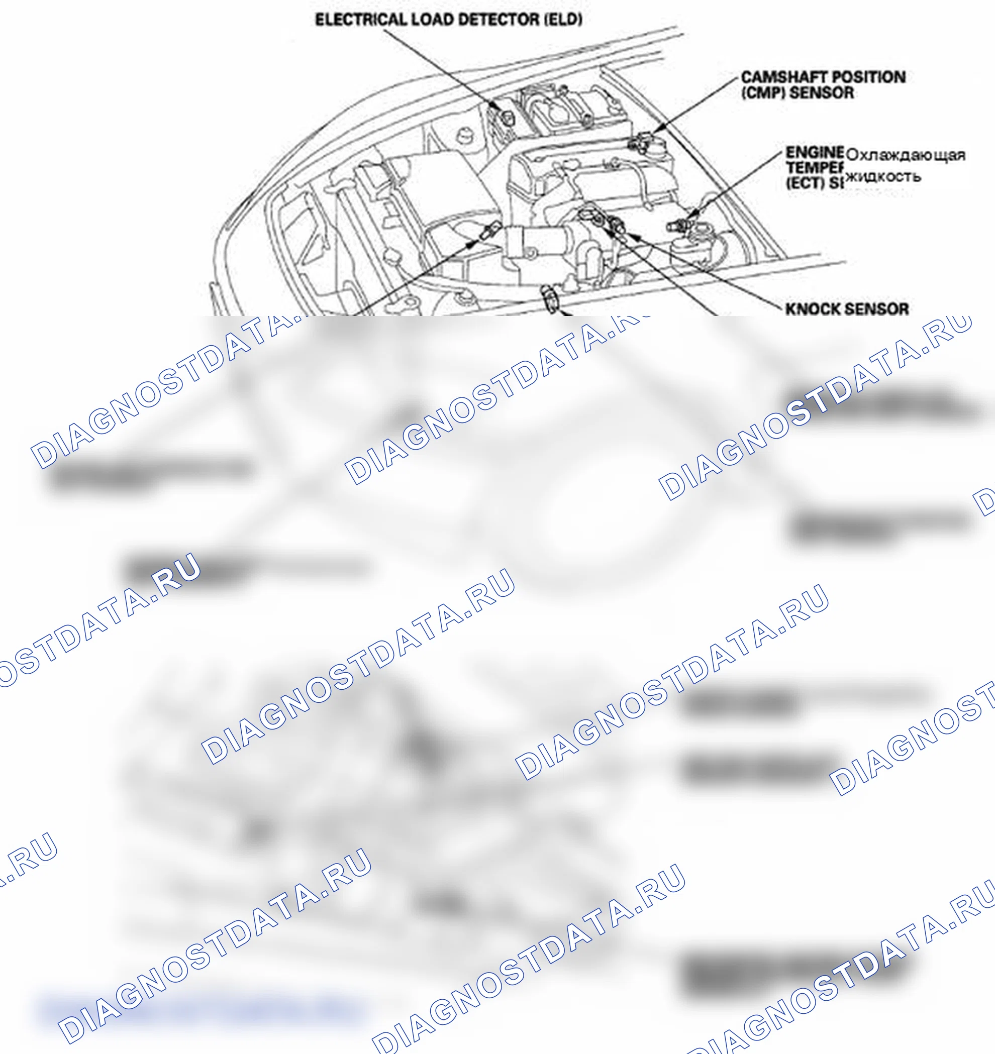 Рис. 244: Указатель расположения компонентов. Honda S2000 AP2 рестайлинг