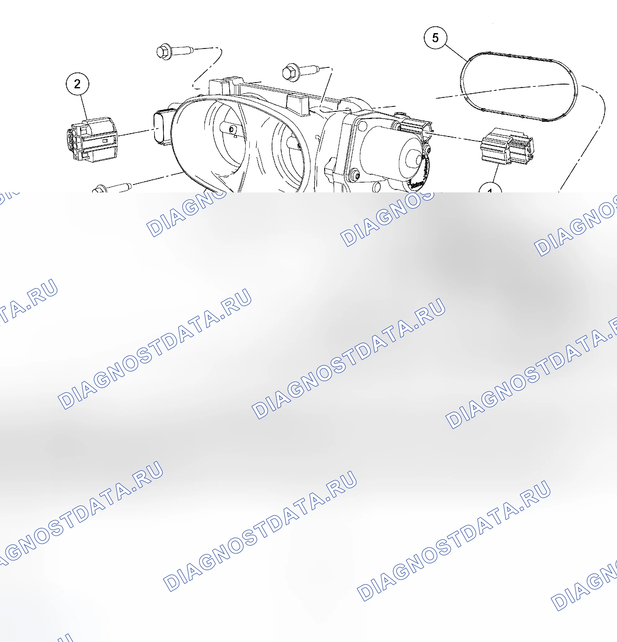 Рис. 14: Корпус дроссельной заслонки. Ford Cab & Chassis F350 Super Duty 