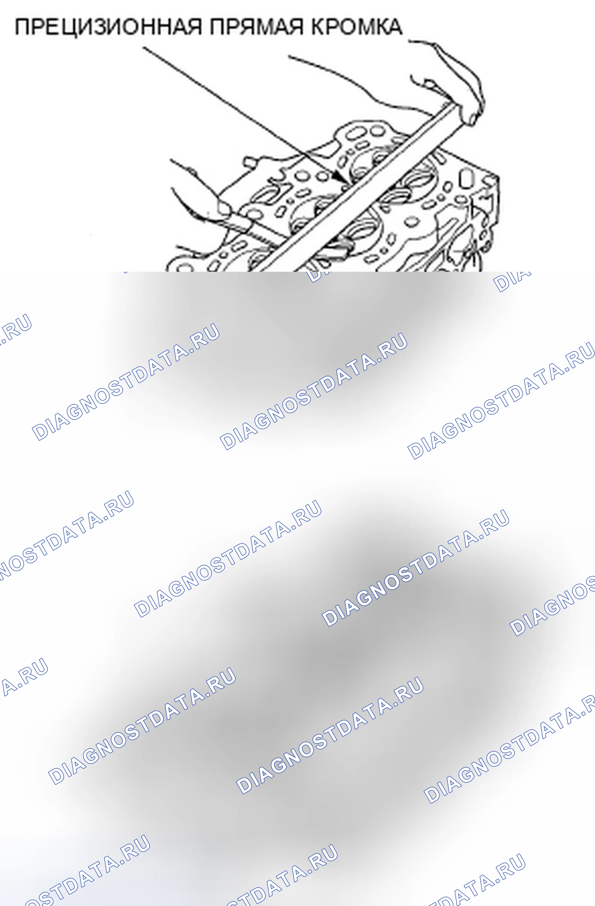 Рис. 399: Проверка головки цилиндров на коробление. Honda Odyssey IV