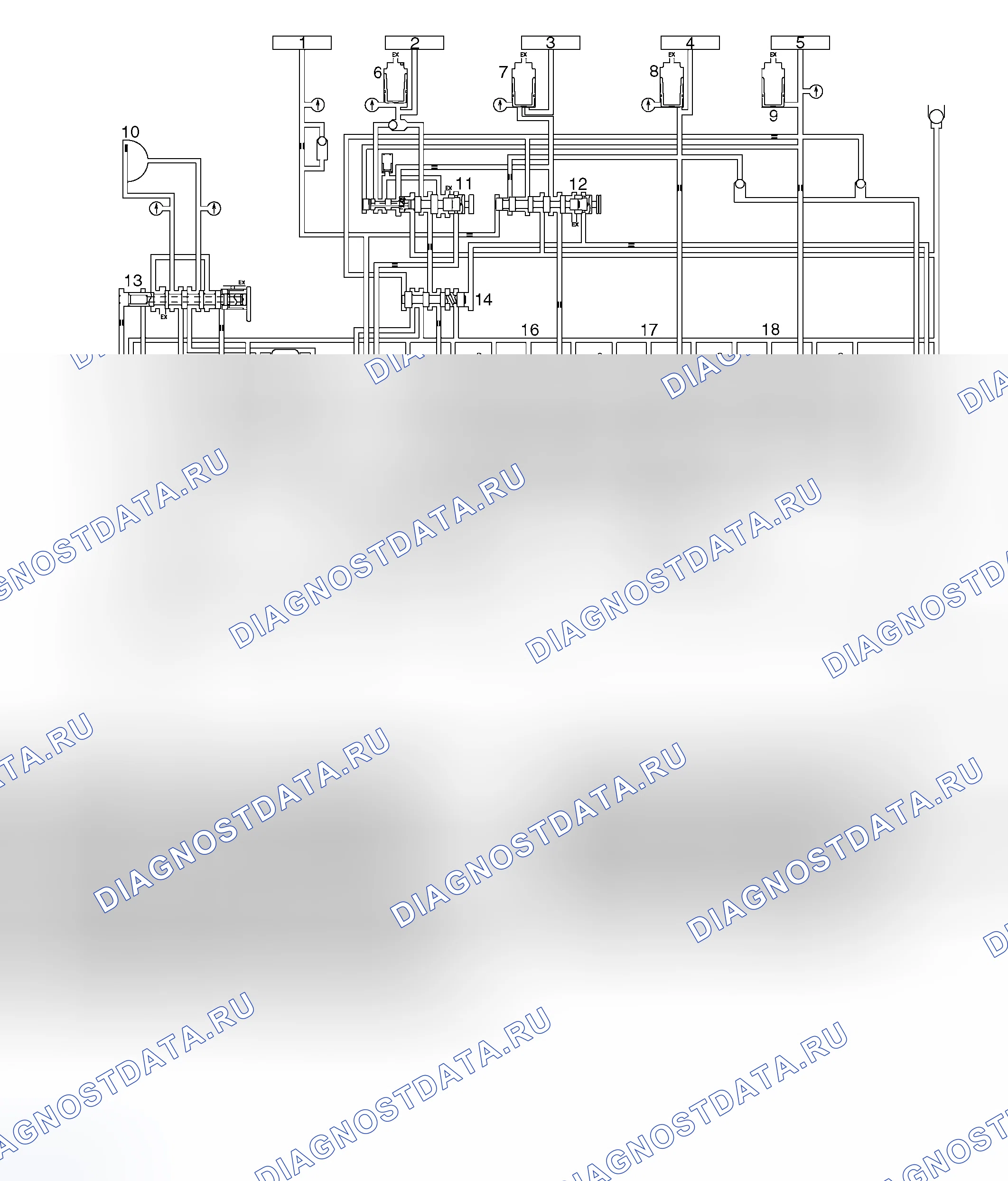Рис. 308: ГИДРАВЛИЧЕСКИЙ КОНТУР. Mitsubishi Endeavor I