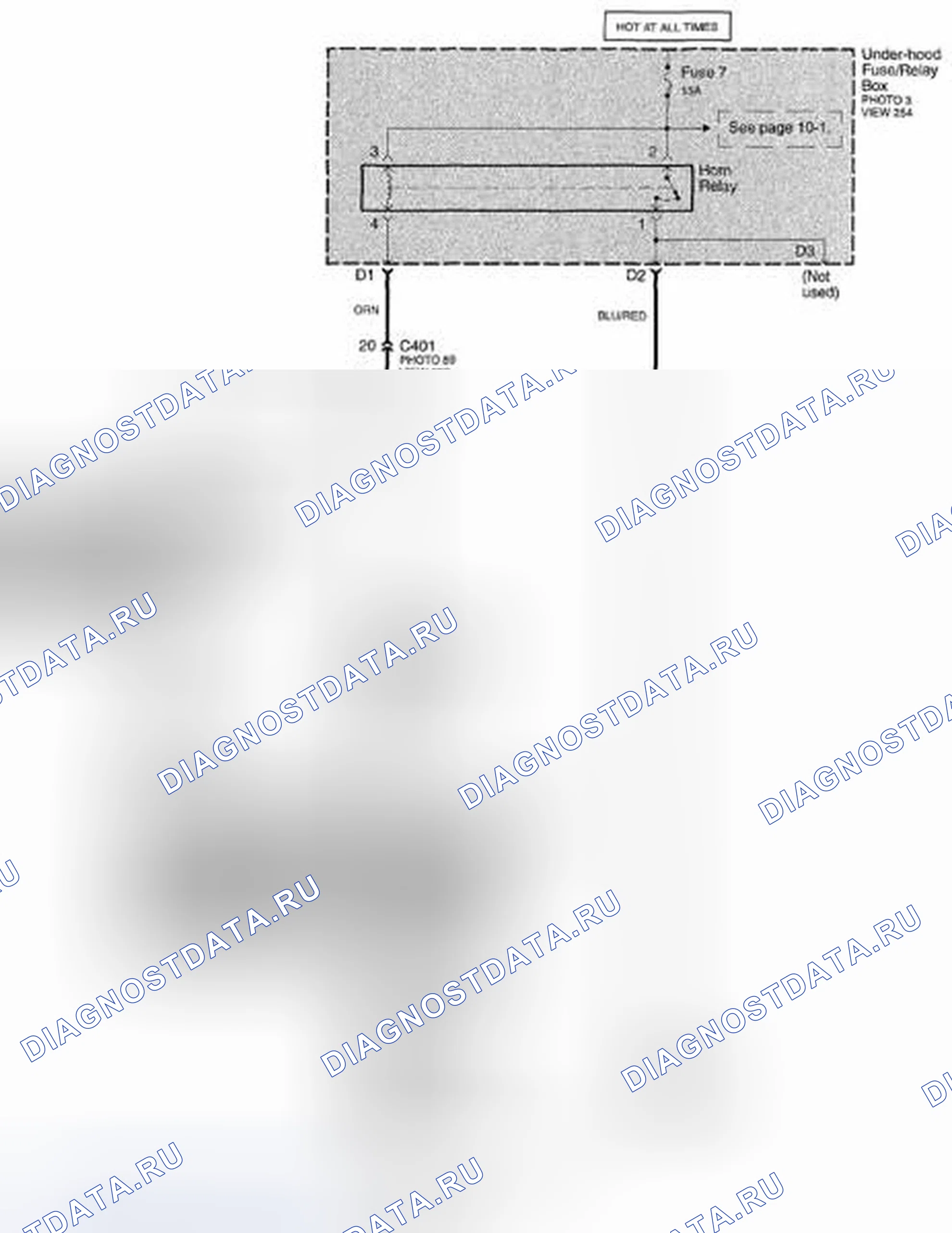 Рис. 168: Принципиальная схема звукового сигнала (стр. 40). Honda Element YH2 рестайлинг 2