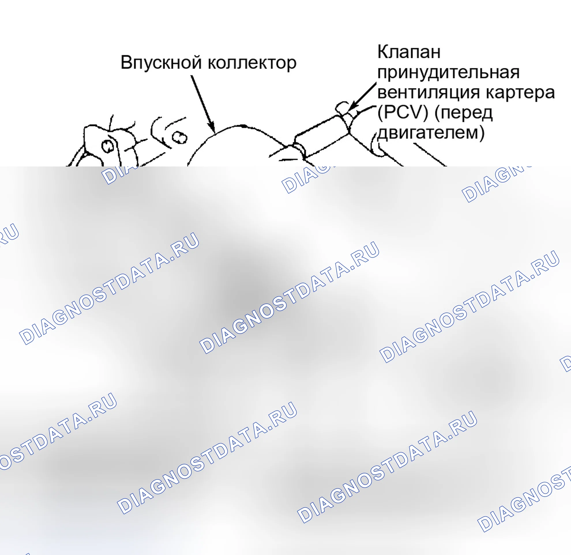 Рис. 42: Расположение датчика температуры всасываемого воздуха (температура впускного воздуха). Dodge Avenger I