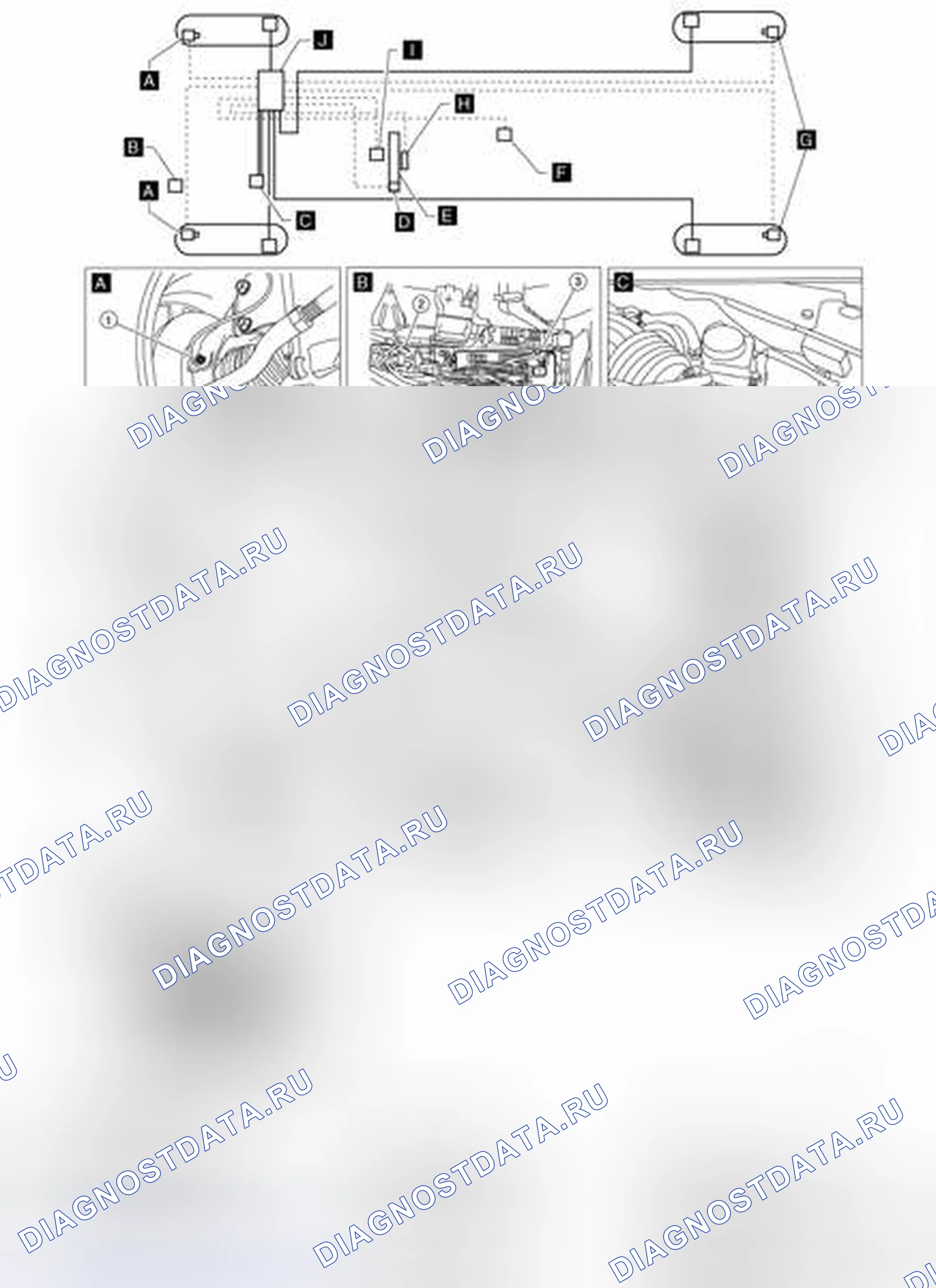 Рис. 45: Расположение компонентов. Nissan Altima L33