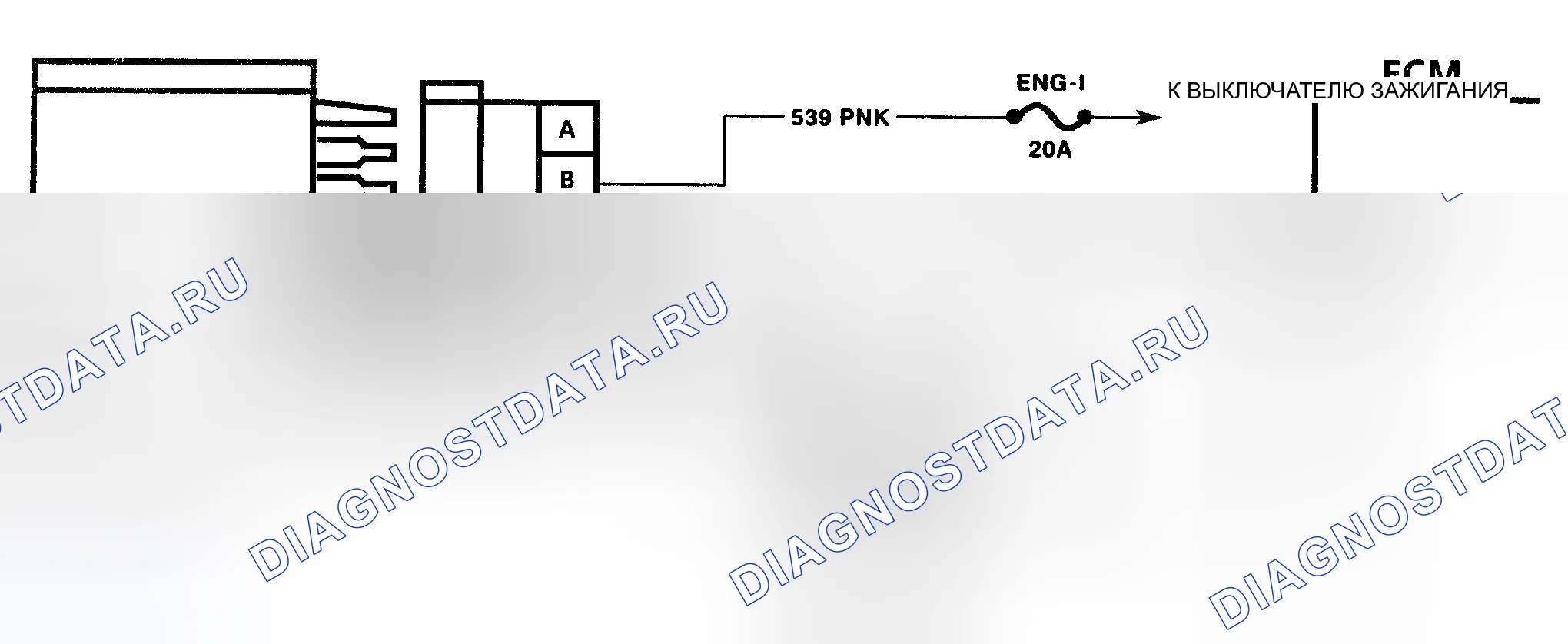 Рис. 507: Схема датчика детонации Code 43 (серии " C " и " K ") с модулем управления искрой. Chevrolet Sportvan G30 