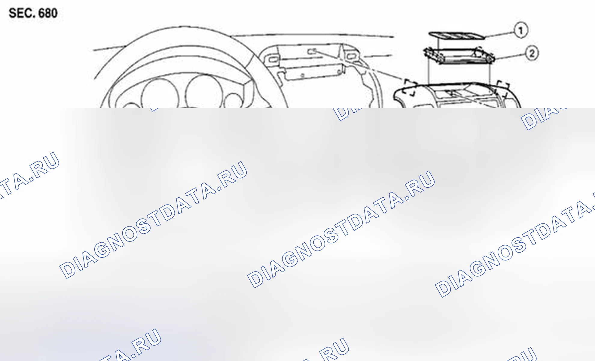 Рис. 38: КРЫШКА КЛАСТЕРА С - ОСНОВАНИЕ. Suzuki Equator I