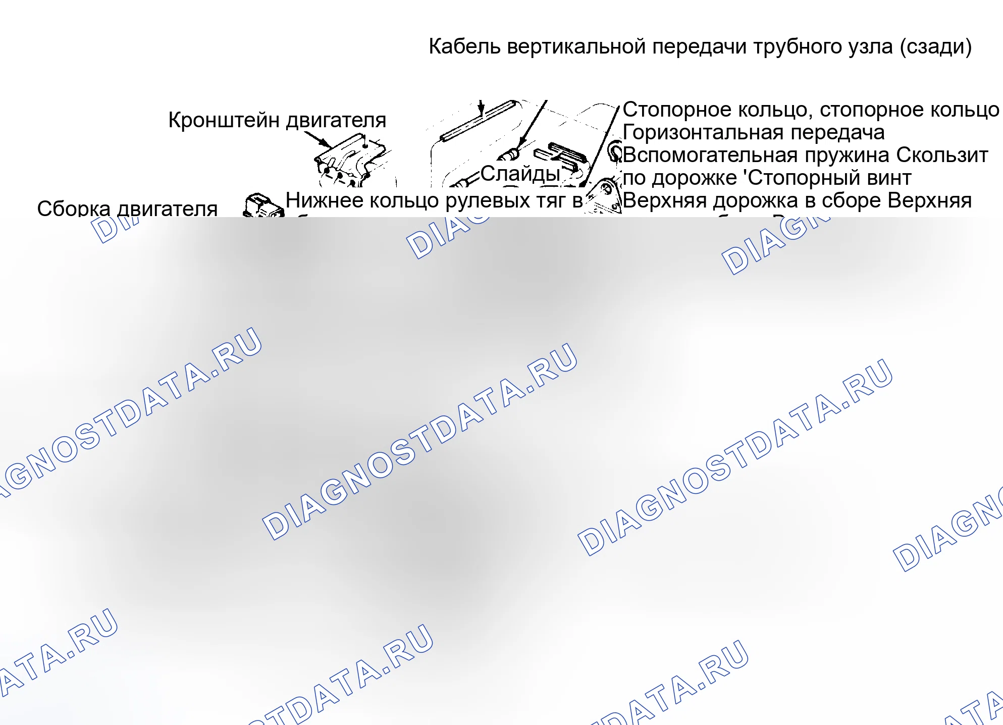 Рис. 6: Покомпонентный вид типичного силового сиденья винтового типа 6-Way, предоставленного компанией Ford Motor Co.. Ford LTD Crown Victoria I