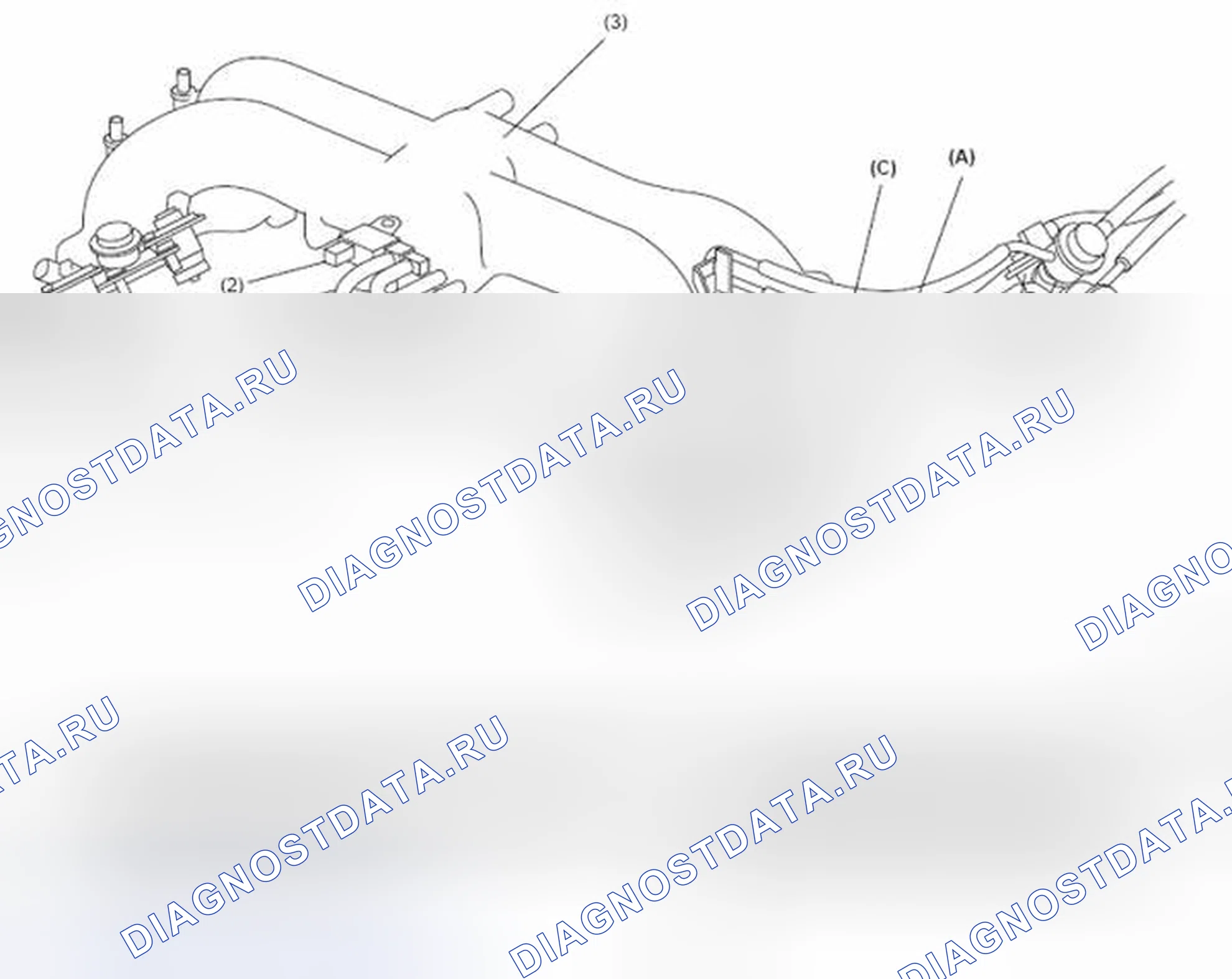 Рис. 16: Вакуумные соединения. Subaru Legacy BM/BR рестайлинг