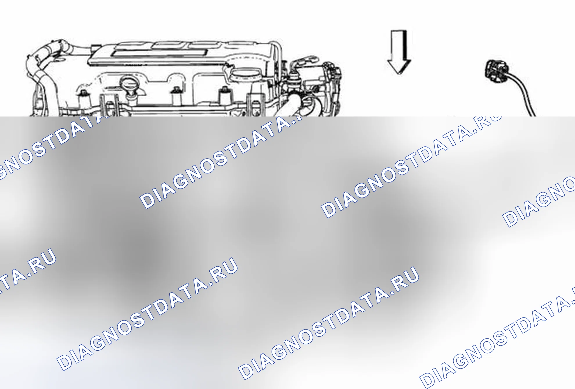 Рис. 34: Замена датчика нагретого кислорода - Датчик 1. Buick Encore I