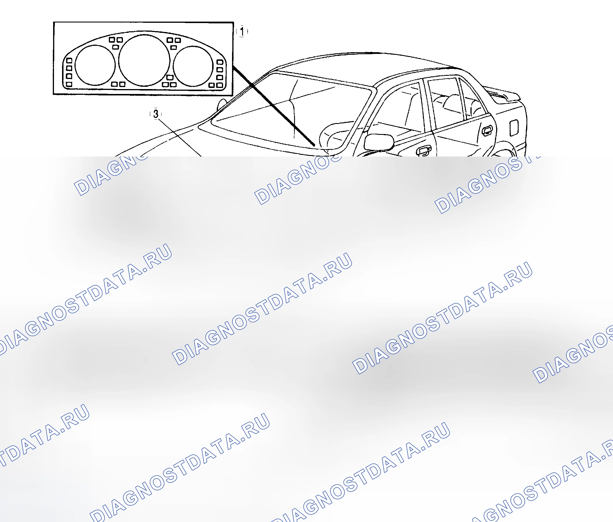 Рис. 1: ИНДЕКС МЕСТОПОЛОЖЕНИЯ. Mazda Protege BJ