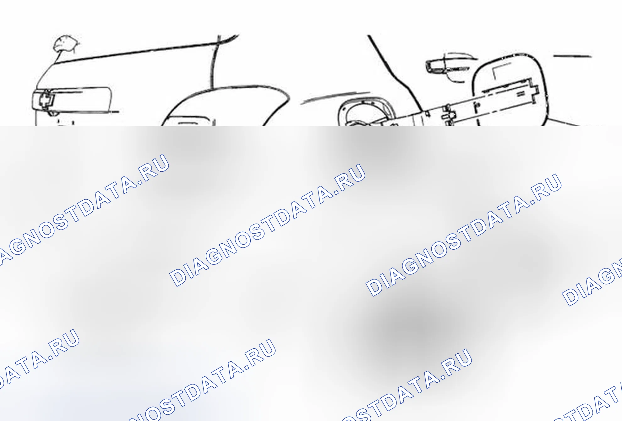Рис. 166: Замена двери заправщика топливного бака (Trax). Buick Encore I