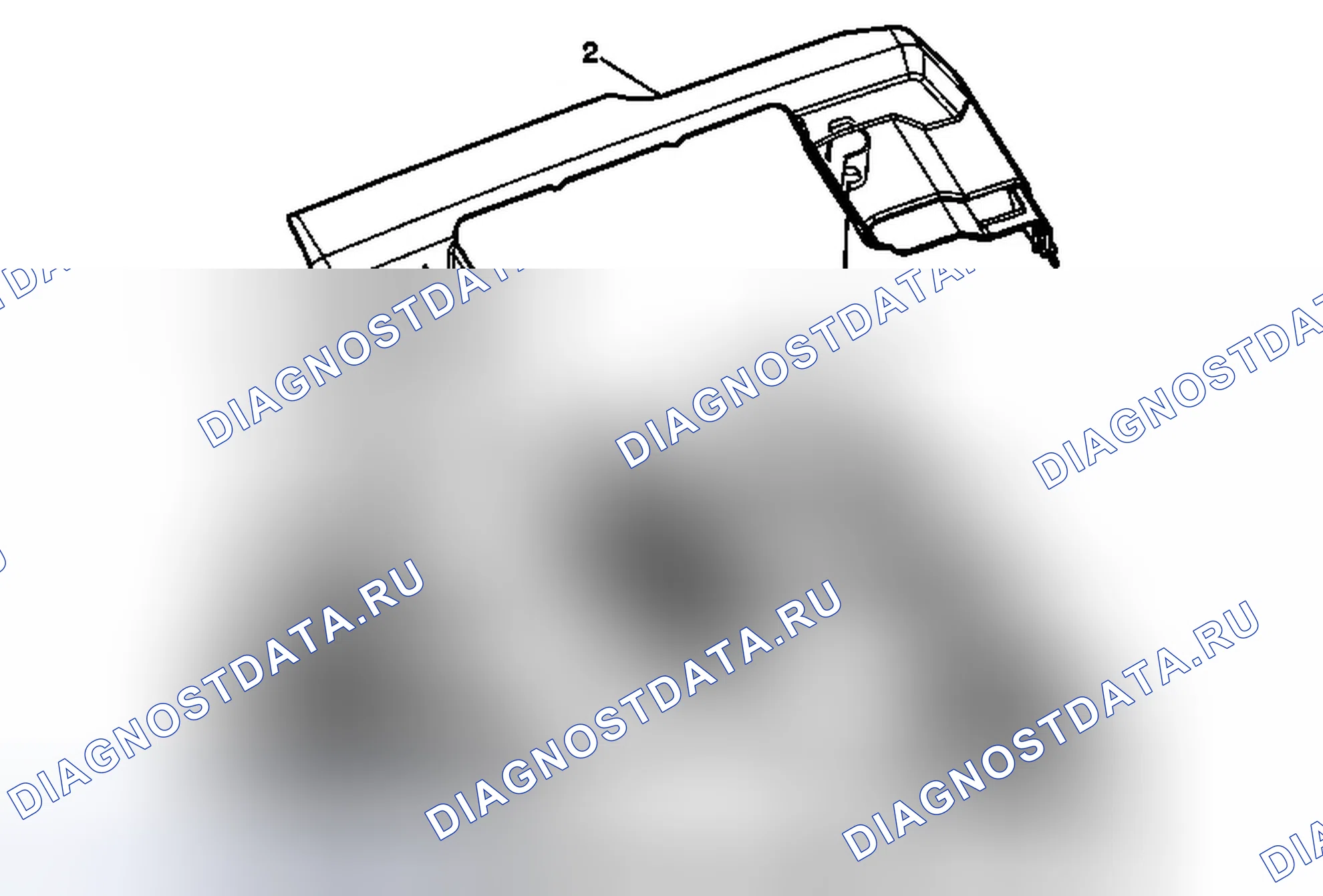 Рис. 16: Замена крышки впускного коллектора - задняя часть. Cadillac CTS II
