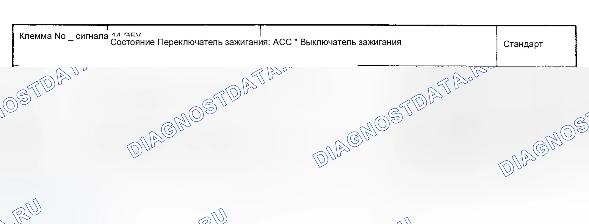 Рис. 13: Вход выключателя зажигания. Mitsubishi Sigma I