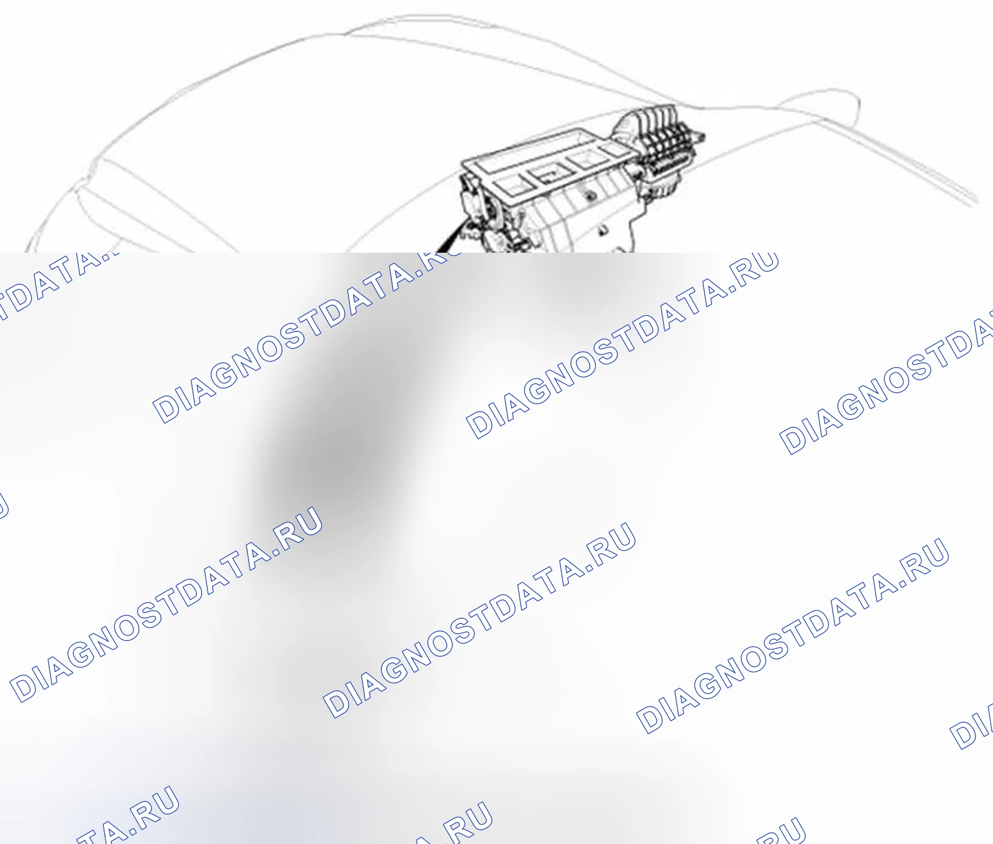 Рис. 48: Расположение компонентов. Hyundai Equus II