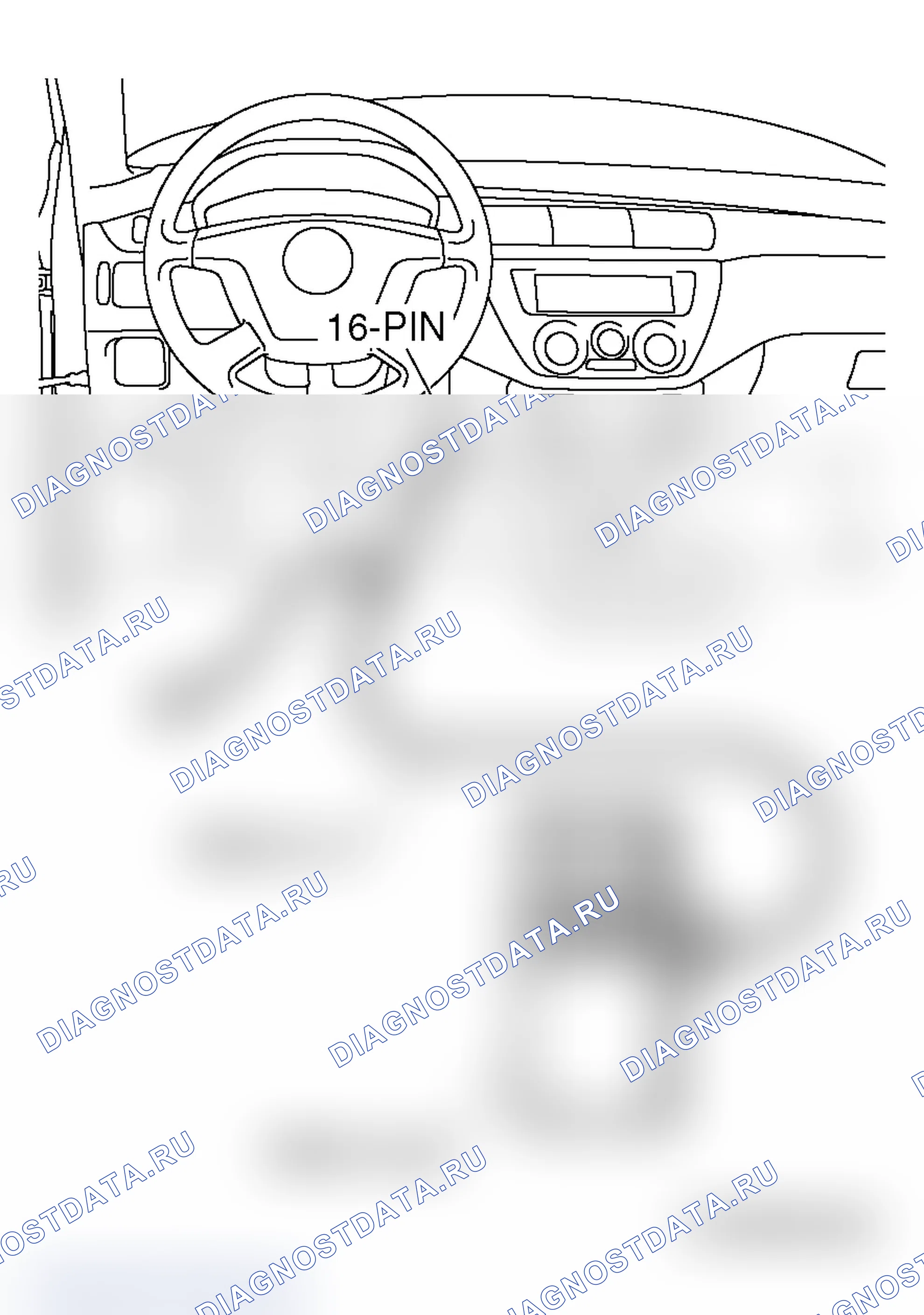 Рис. 103: ПРИ ИСПОЛЬЗОВАНИИ СПЕЦИАЛЬНОГО ИНСТРУМЕНТА MB991824 (V.C.I.). Mitsubishi Lancer Ralliart IX рестайлинг