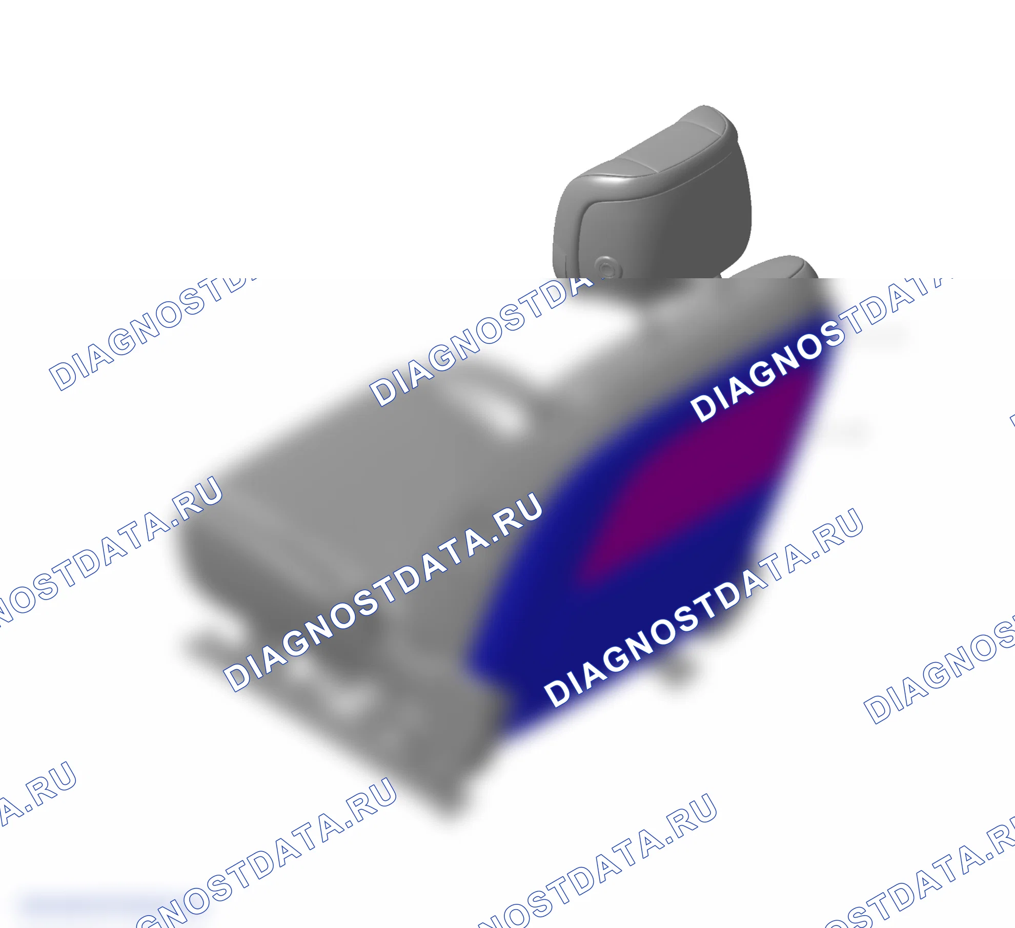 Схема расположения сиденья переднего пассажира — Wey V9X. Wey V9X I