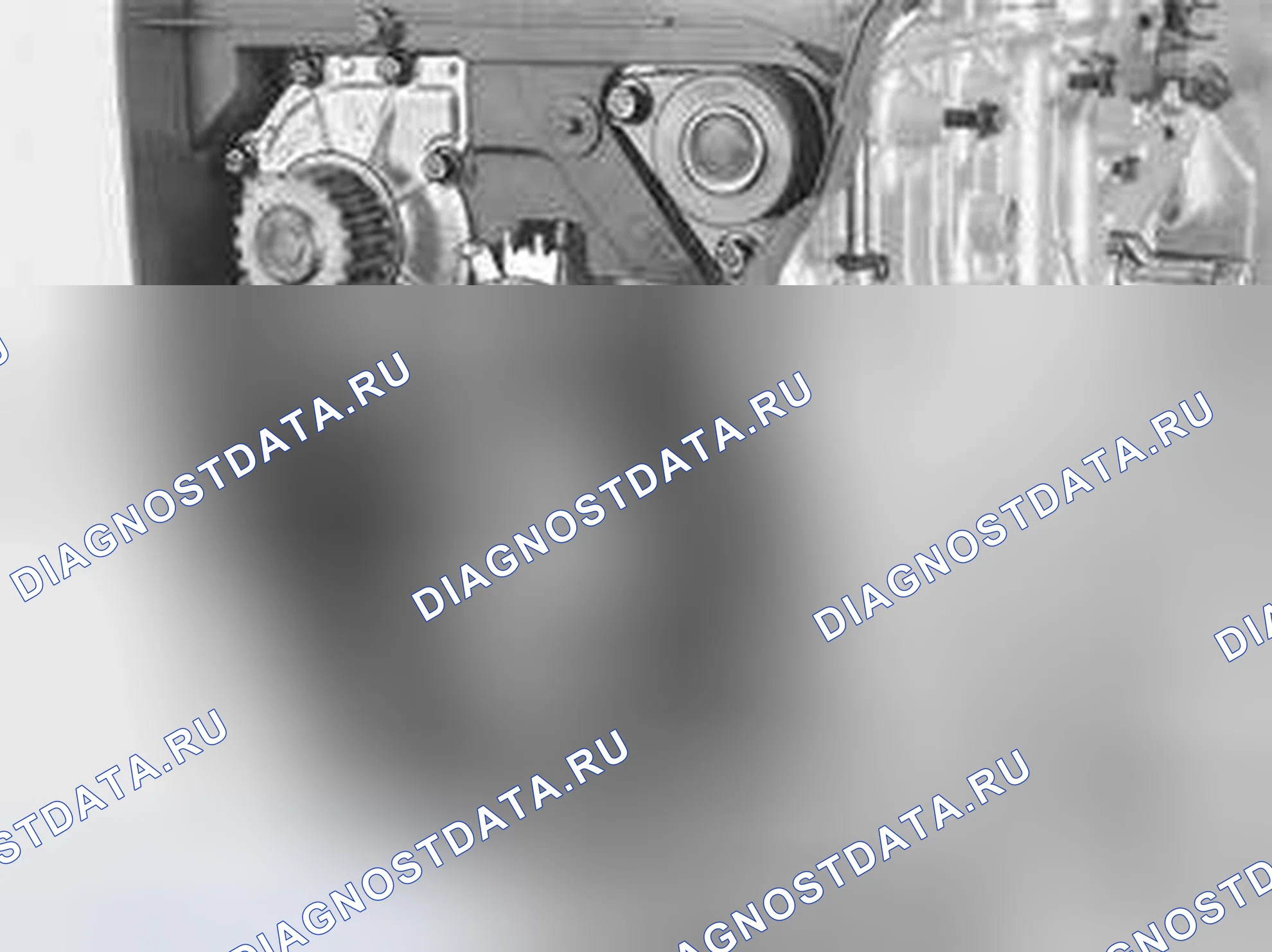 Рис. 864: УСТАНОВКА НАТЯЖНОГО ШКИВА И НАТЯЖЕНИЯ РЕМНЯ. Volvo XC90 I