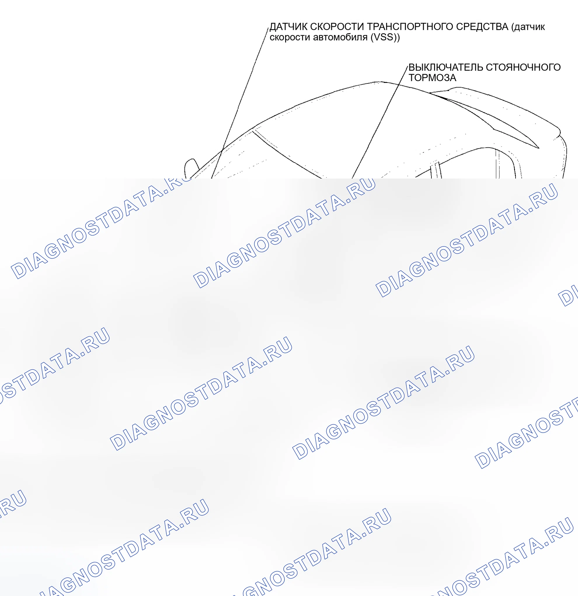 Рис. 213: Указатель расположения компонентов. Honda Civic VII рестайлинг