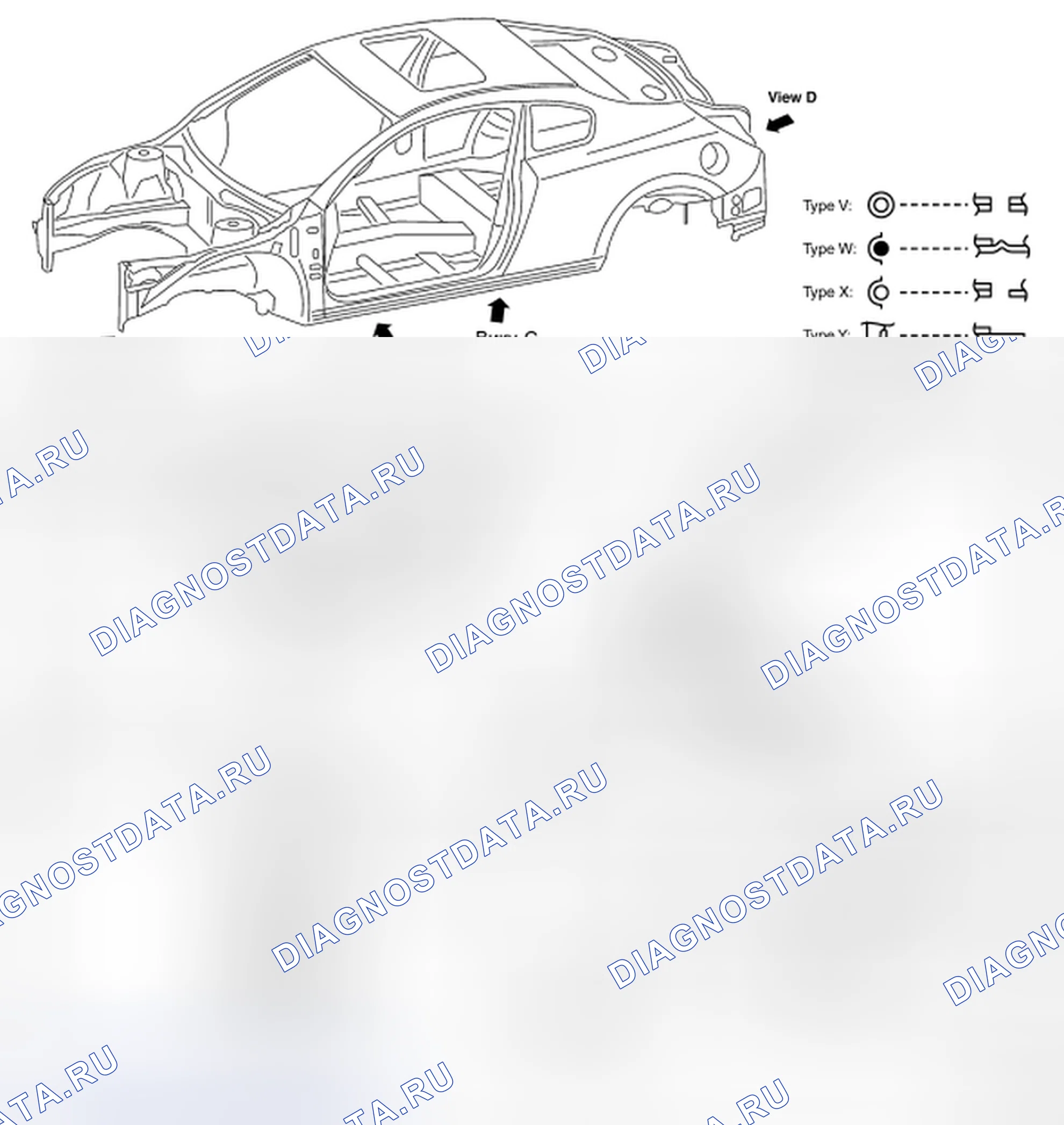Рис. 362: Метки соответствия частей панели. Nissan Altima L33