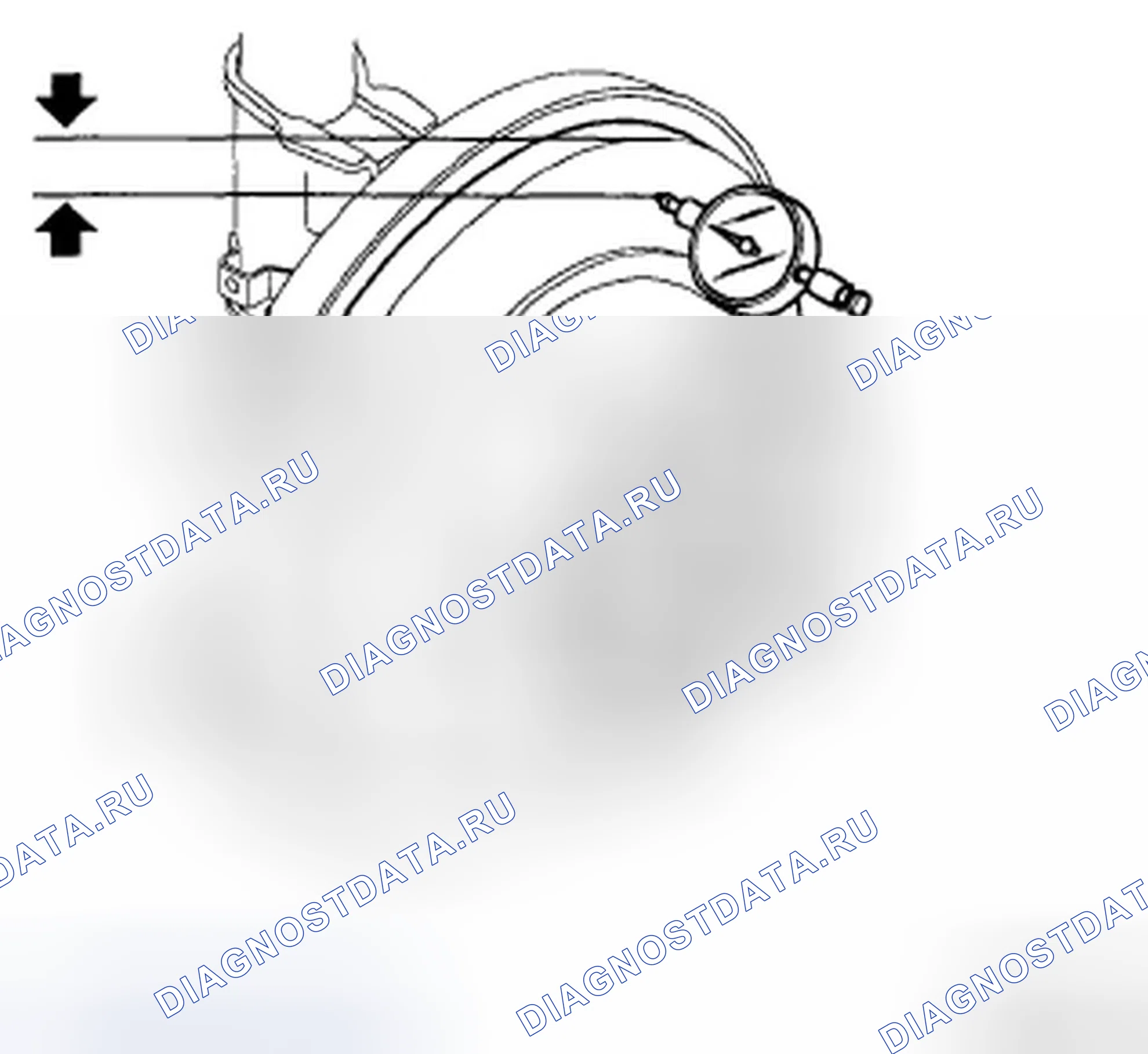 Рис. 62: ПРОВЕРКА БИЕНИЯ ЗАДНЕГО ТОРМОЗНОГО ДИСКА. Hyundai Sonata V рестайлинг