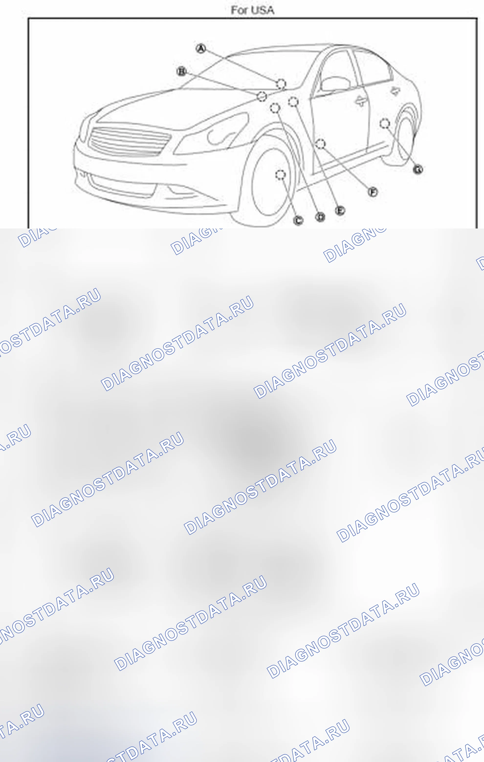 Рис. 8: Расположение компонентов. Infiniti G25 IV рестайлинг