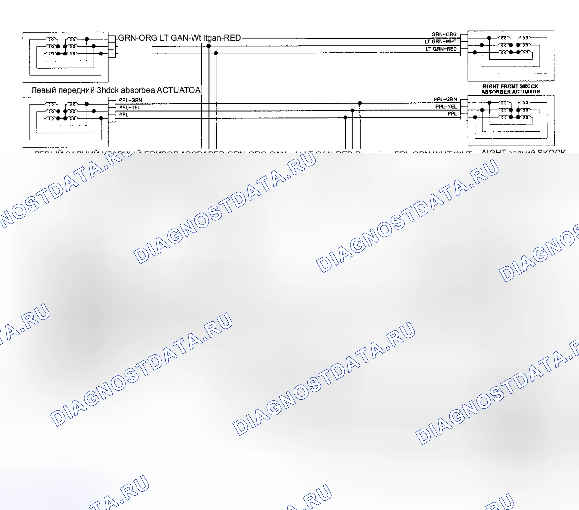 Рис. 20: Схема подключения системы гидроакустической подвески (Maxima). Nissan Maxima J30