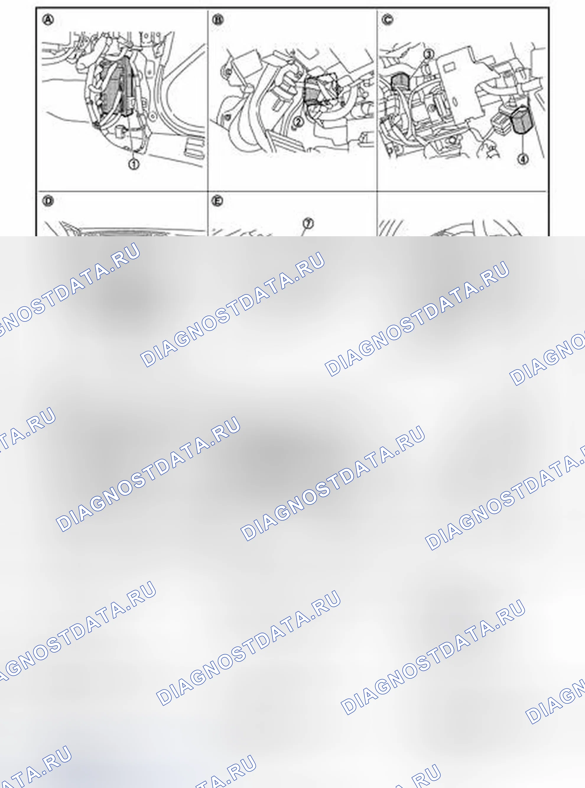 Рис. 13: РУЧНАЯ ФУНКЦИЯ: Расположение компонентов. Infiniti EX35 I