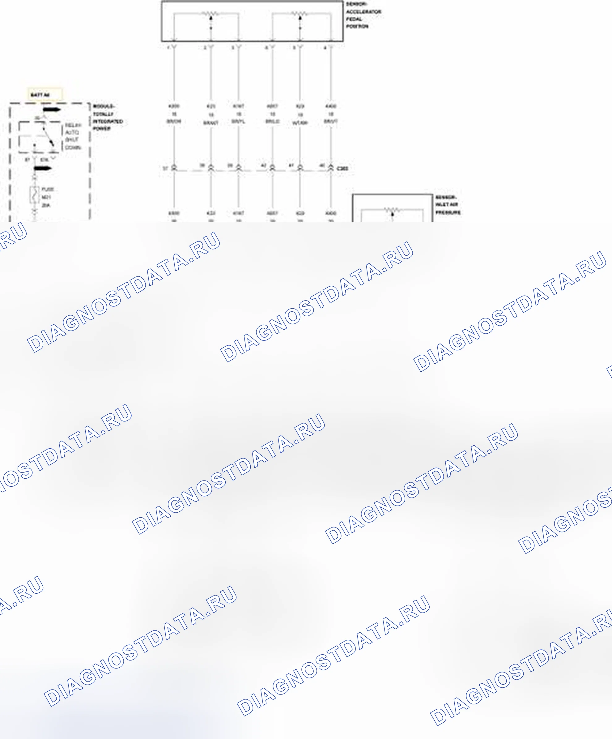 Рис. 241: P0652-ОПОРНОЕ НАПРЯЖЕНИЕ ДАТЧИКА 2 СЛИШКОМ НИЗКОЕ. Jeep Liberty II