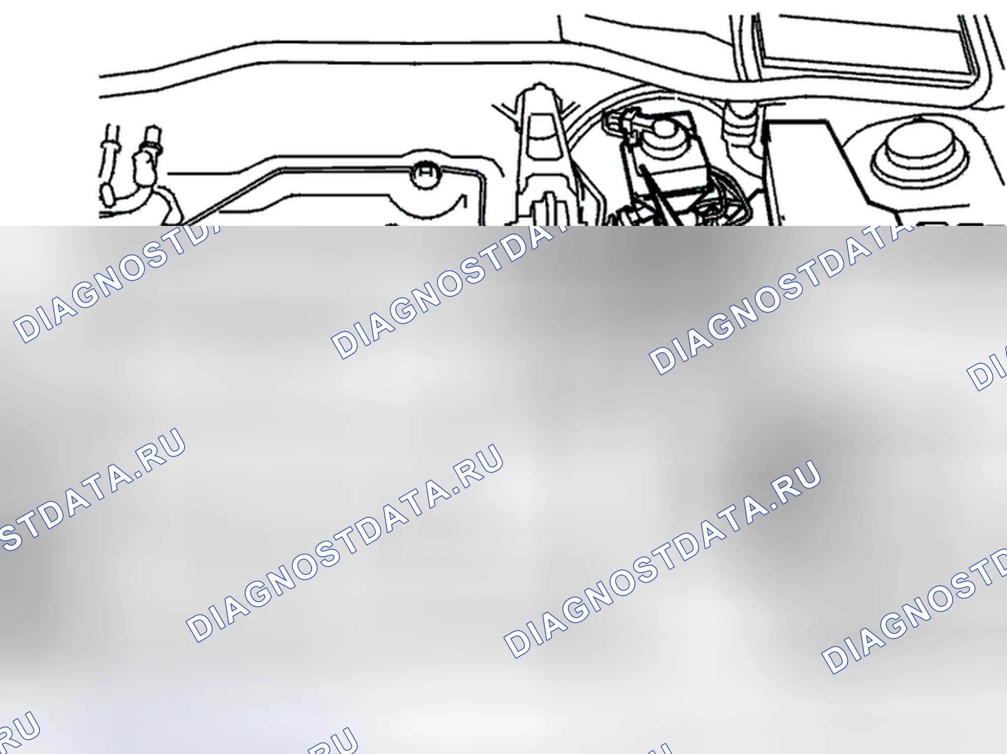 Рис. 129: Датчик уровня тормозной жидкости. Volvo C70 I