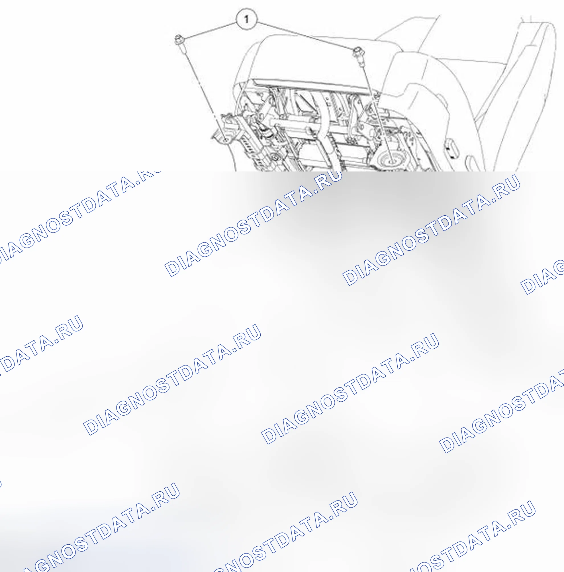 Рис. 36: Сиденье - переднее. Ford Mustang V рестайлинг