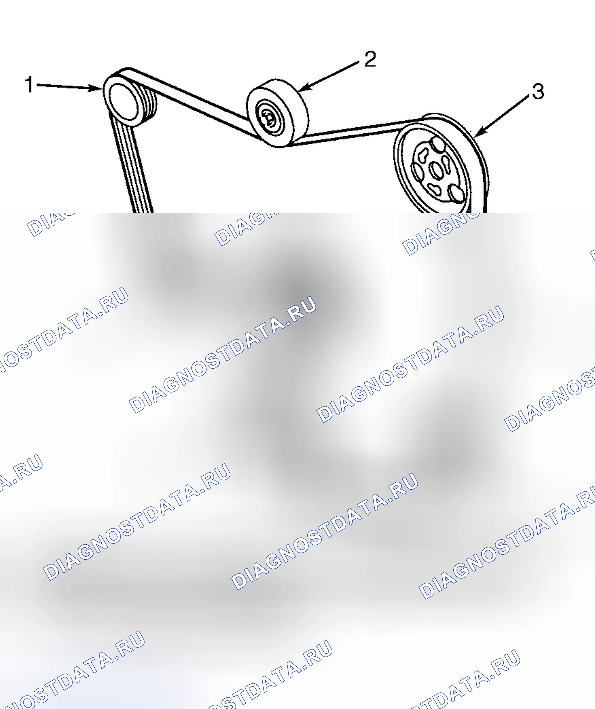 Рис. 10: ПРОКЛАДКА ПРИВОДНОГО РЕМНЯ (КОНТУР, COUGAR и MYSTIQUE - 2.0L 4-CYL. VIN 3). Hyundai ix20 I