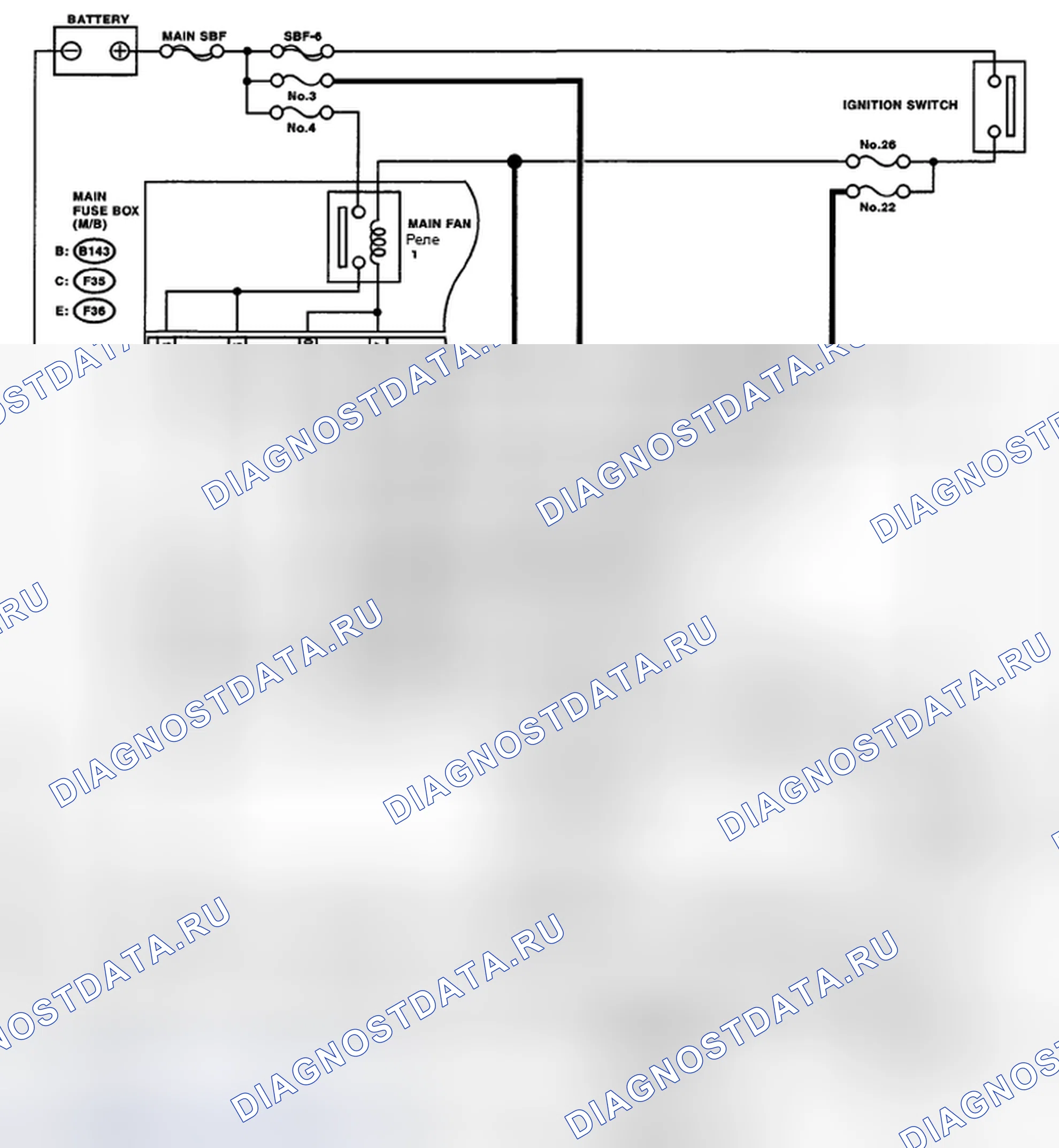 Рис. 97: электросхема. Subaru Outback BP рестайлинг